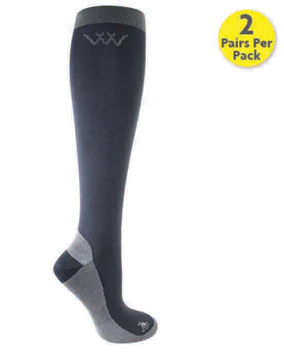 Woof Wear Competition Riding Socks Charcoal - Tall, Over the Calf riding socks for equestrian use