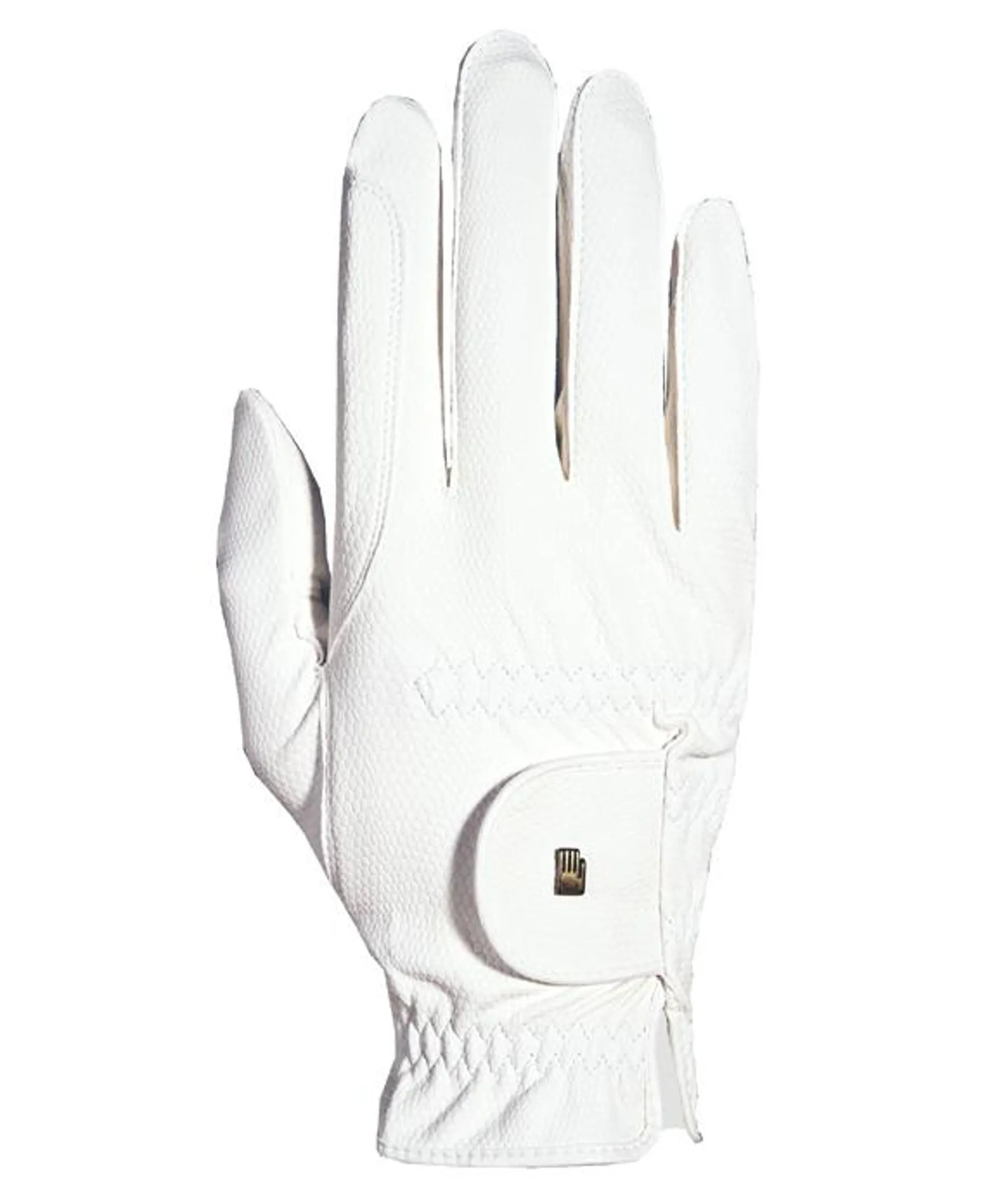 White ROECKL ROECK-GRIP Riding Glove: Breathable, Elastic, Supple, Excellent Grip