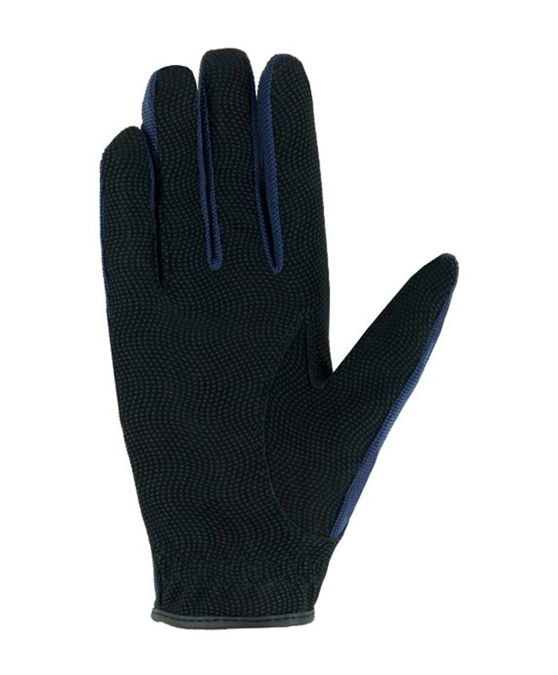 ROECKL MILANO Riding Glove - Navy Blue. Equestrian Glove for Horse Riding. Close up shot.