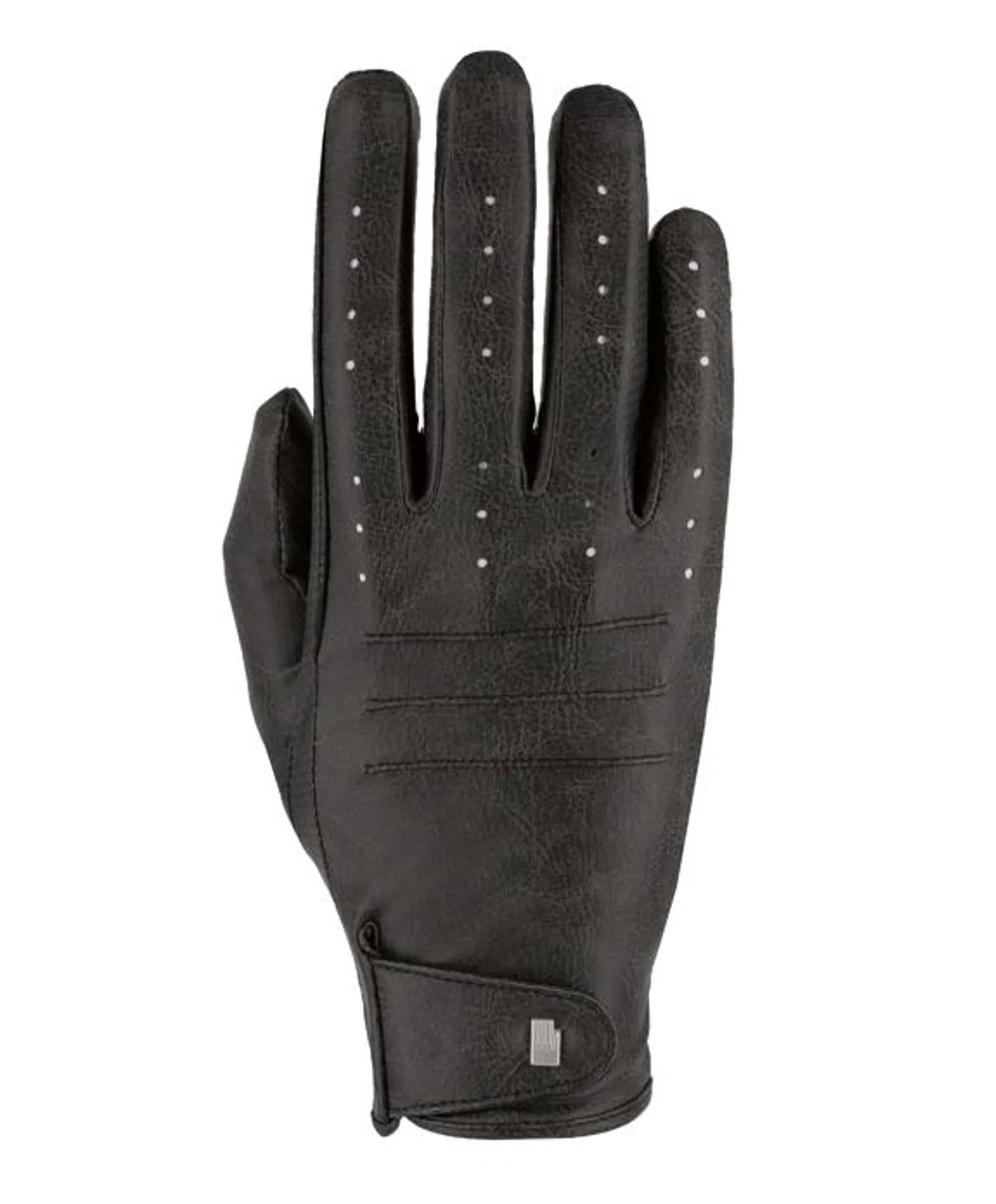 Roeckl Malaga Riding Gloves Black Stonewashed Leather Touchscreen Compatible | Equiflair