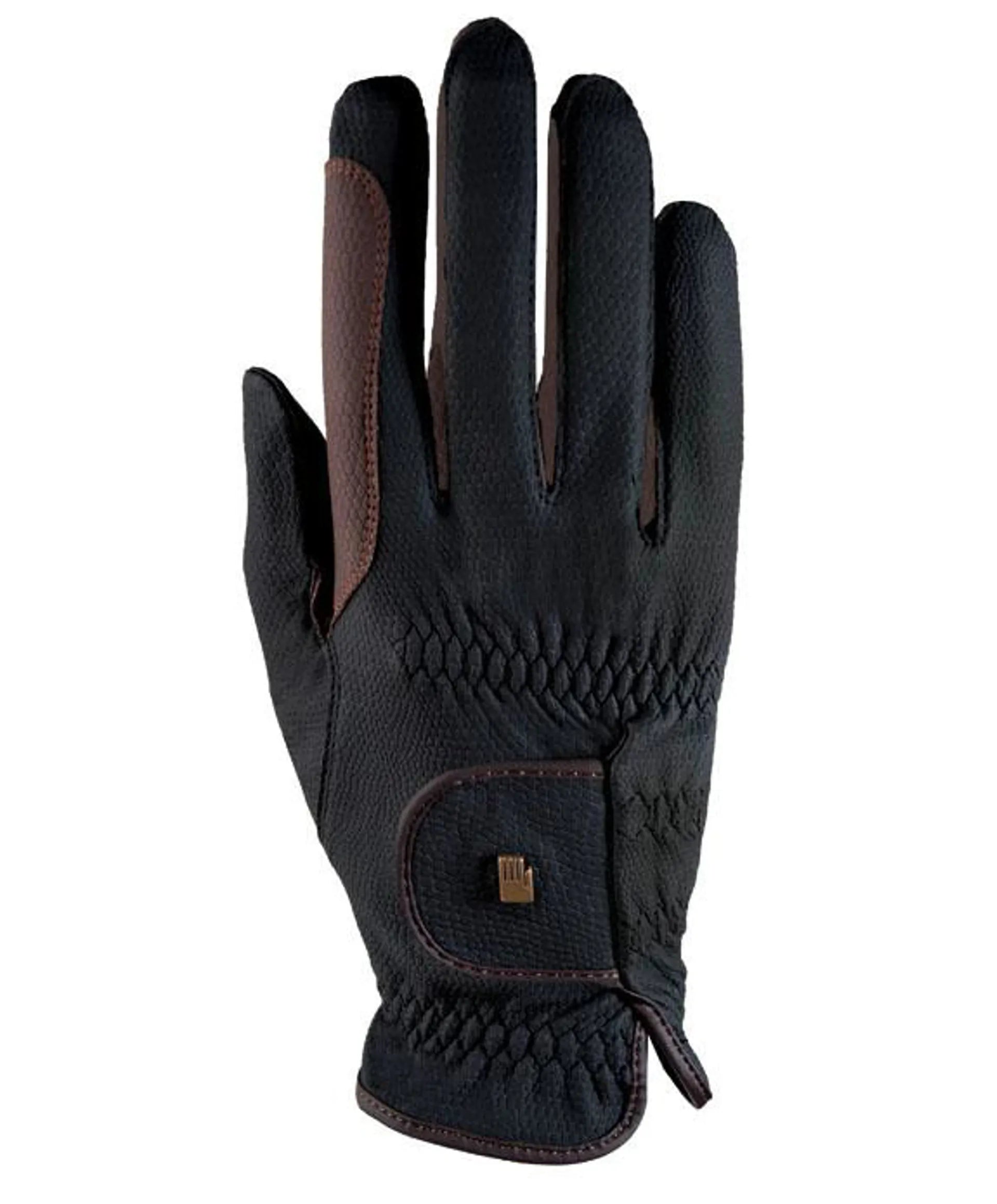 ROECKL MALTA Riding Glove - Black and Mocha Leather Glove