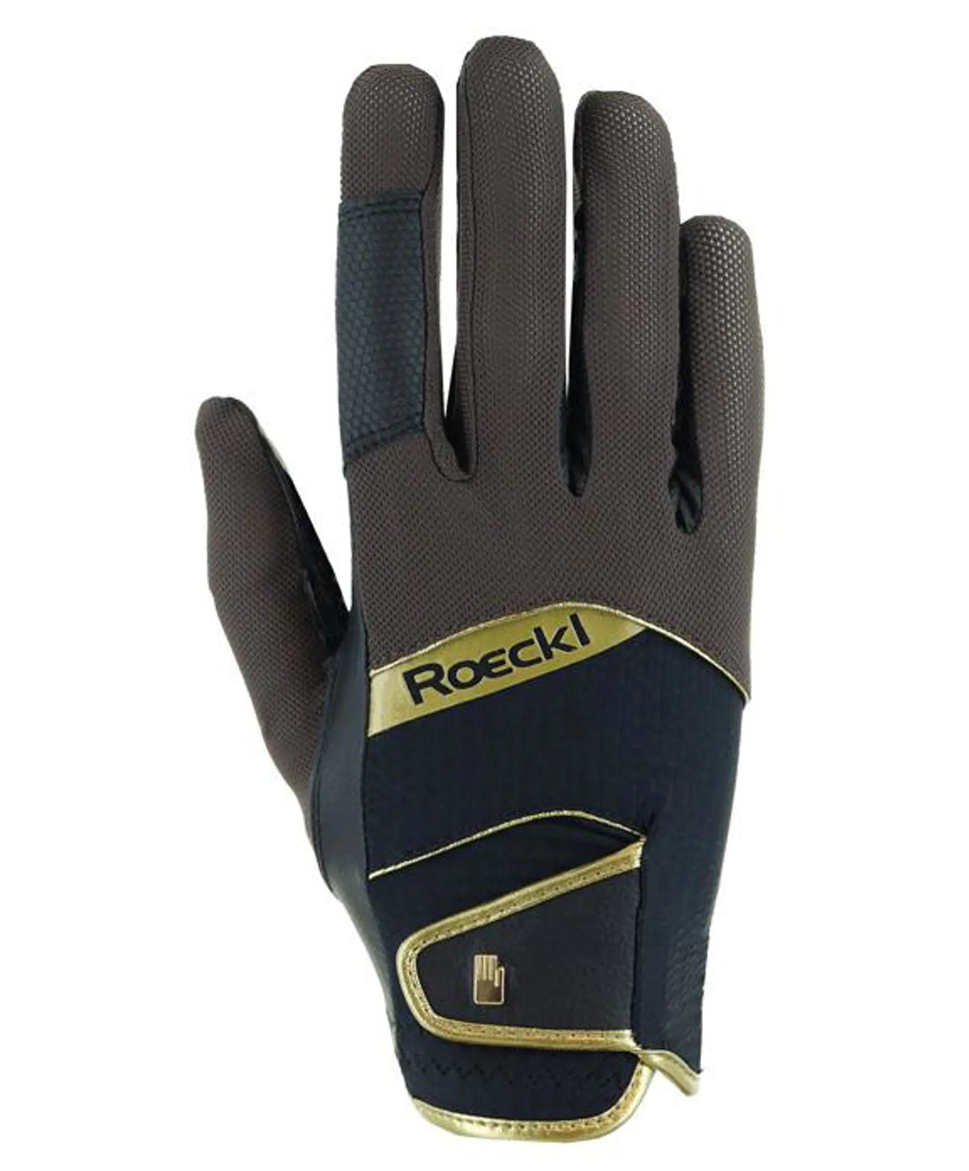 Roeckl Millero Riding Gloves - Mocha/Black Equestrian Glove by Roeckl Sports