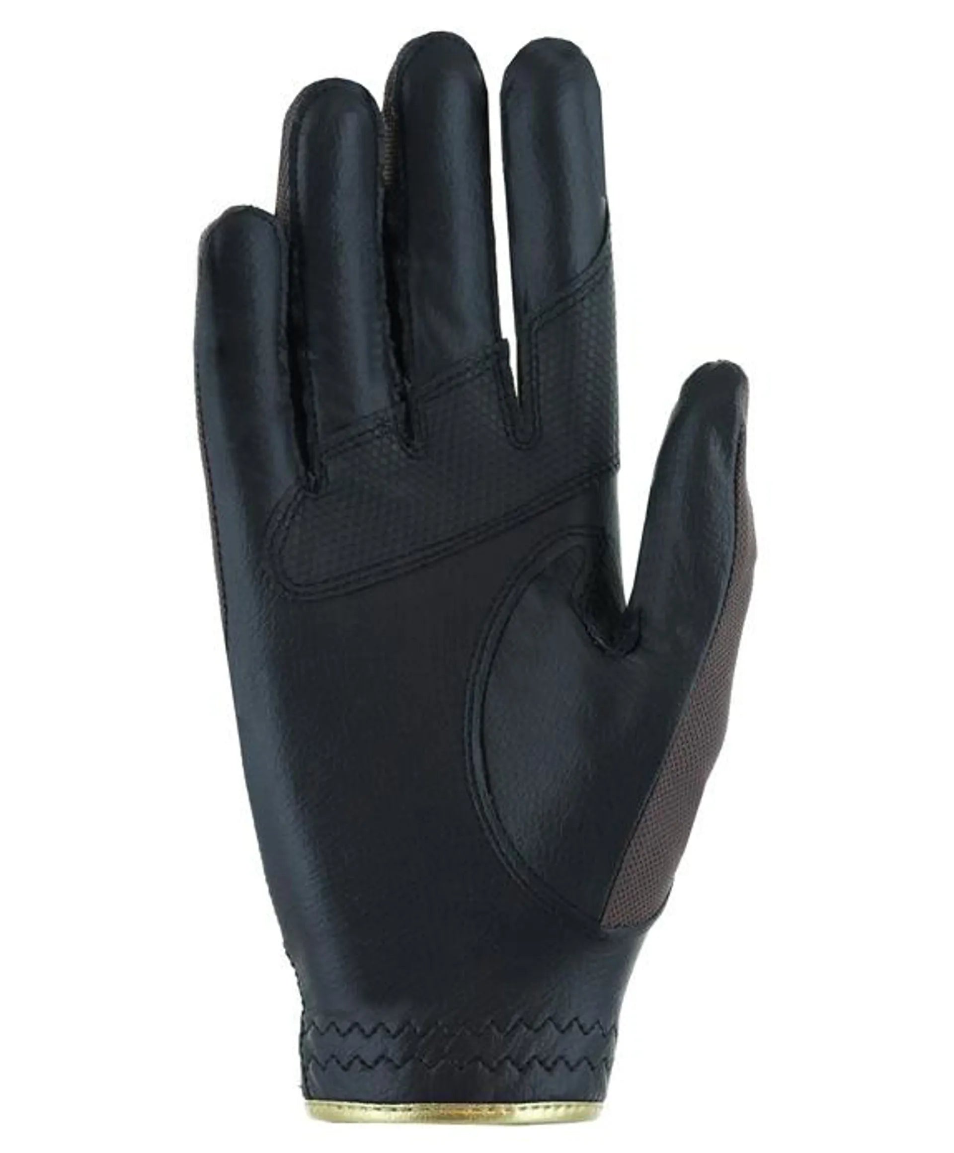 Roeckl Millero Riding Glove - Mocha/Black Equestrian Gear: High-Quality, Comfort Fit, Excellent Grip, Touchscreen Compatible