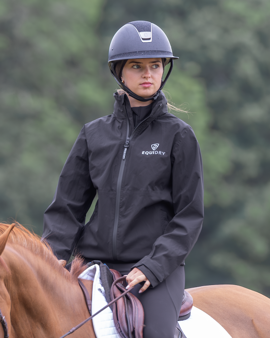 EQUIDRY Nimbus Waterproof Pack Away Jacket Women's Black
