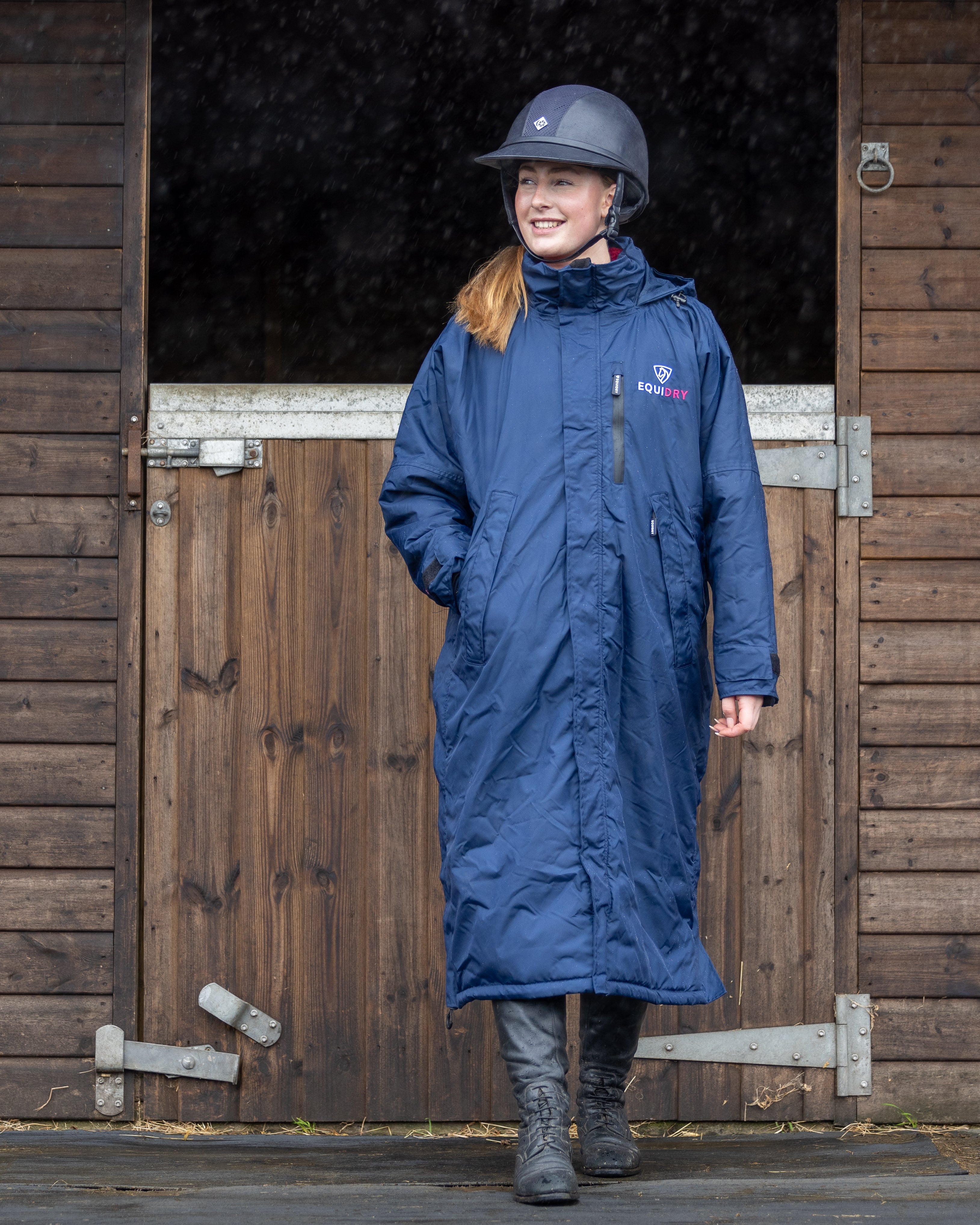 EQUIDRY Evolution Women's Thin Fleece Navy/Raspberry