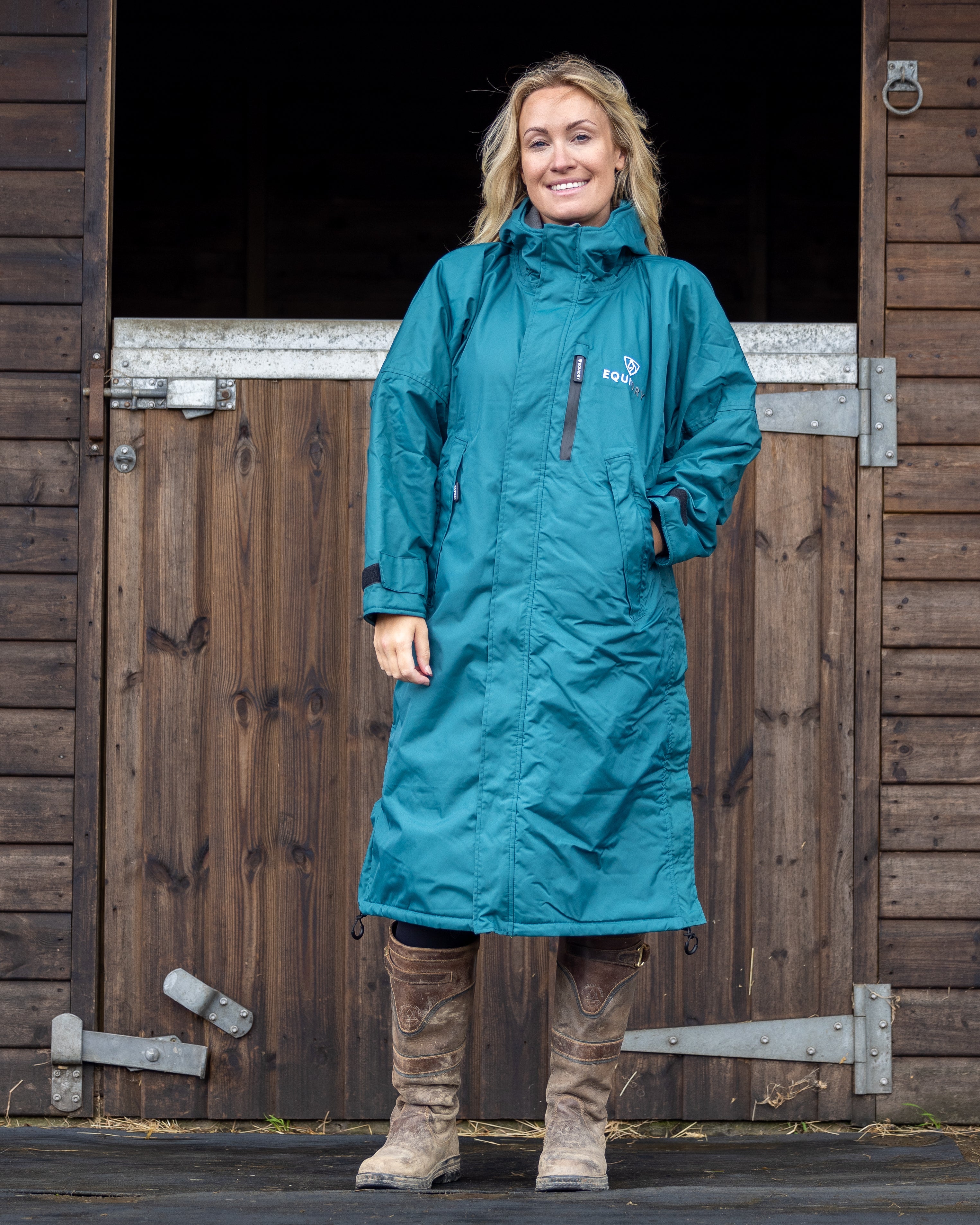 EQUIDRY Evolution Women's Thin Fleece Teal/Grey