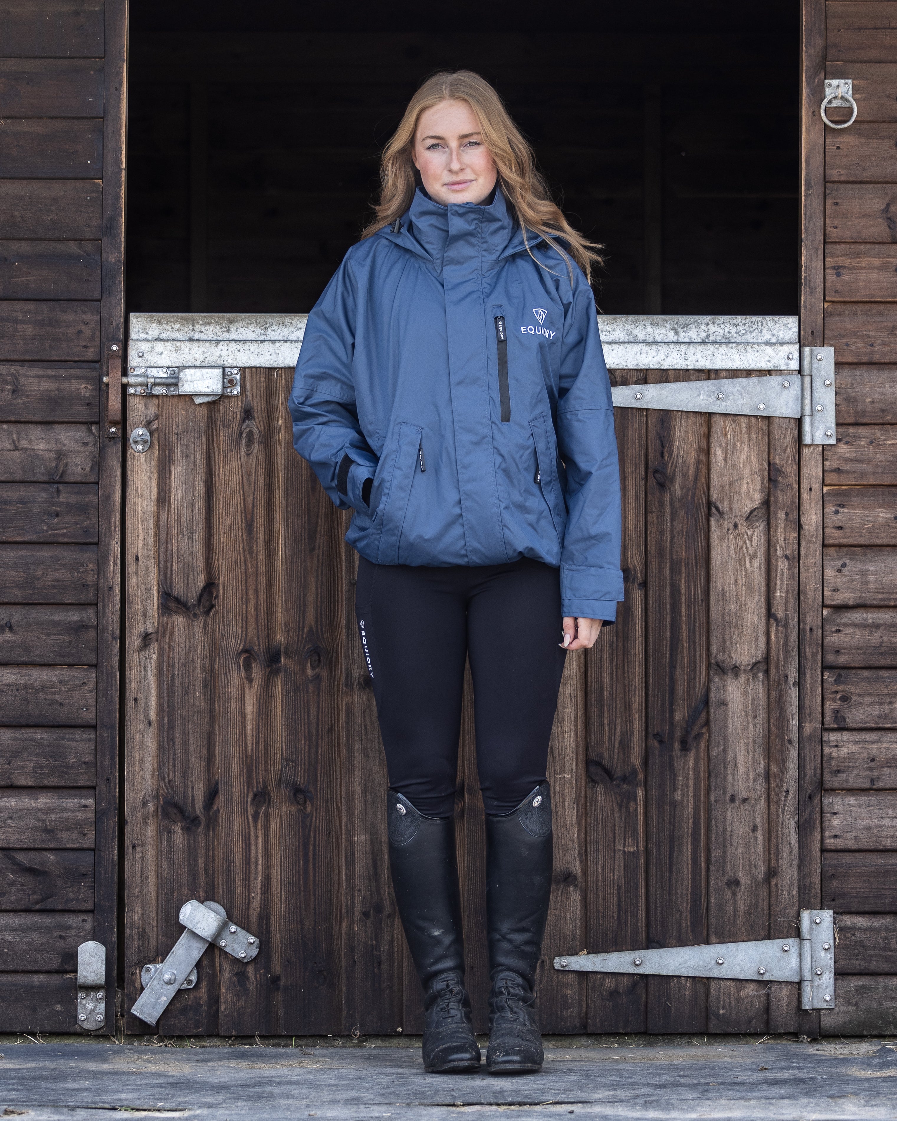 EQUIDRY Shortie Mac Women's Mesh Lining Steel Blue