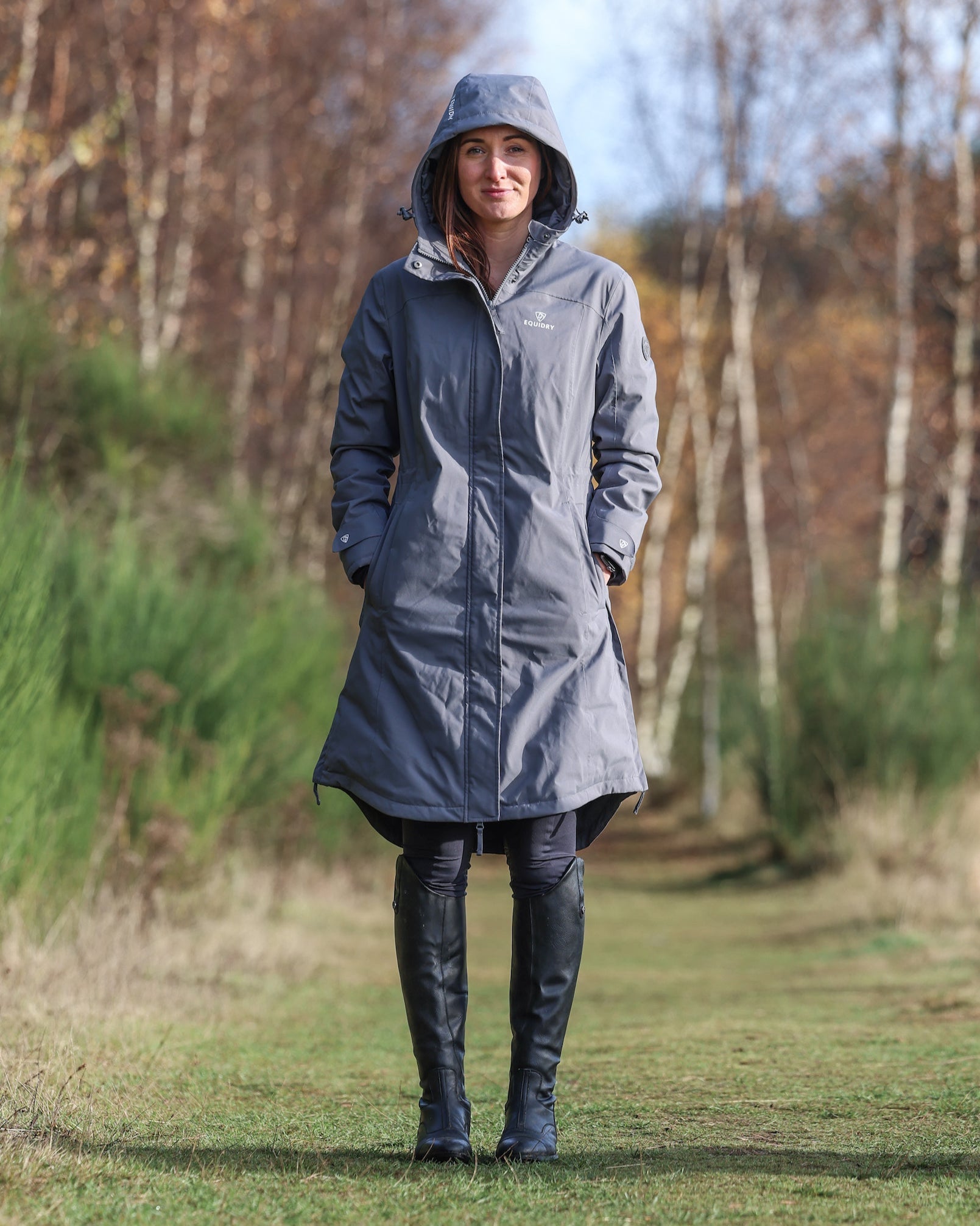 EQUIDRY Bronte Waterproof Riding Coat Women's Grey