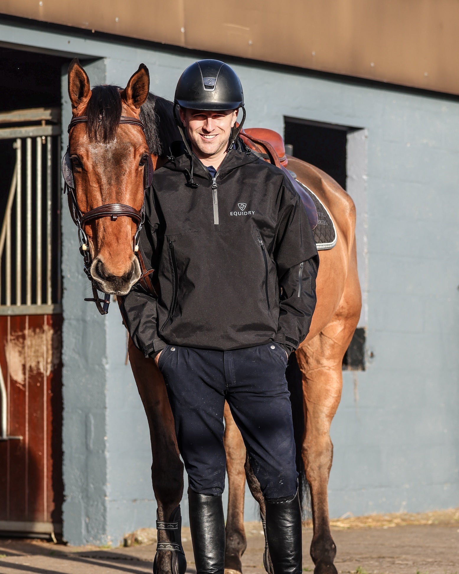 EQUIDRY Men's Storm Smock Black
