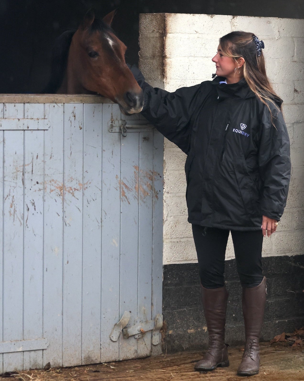 EQUIDRY Shortie Women's Thin Fleece Black/Lilac