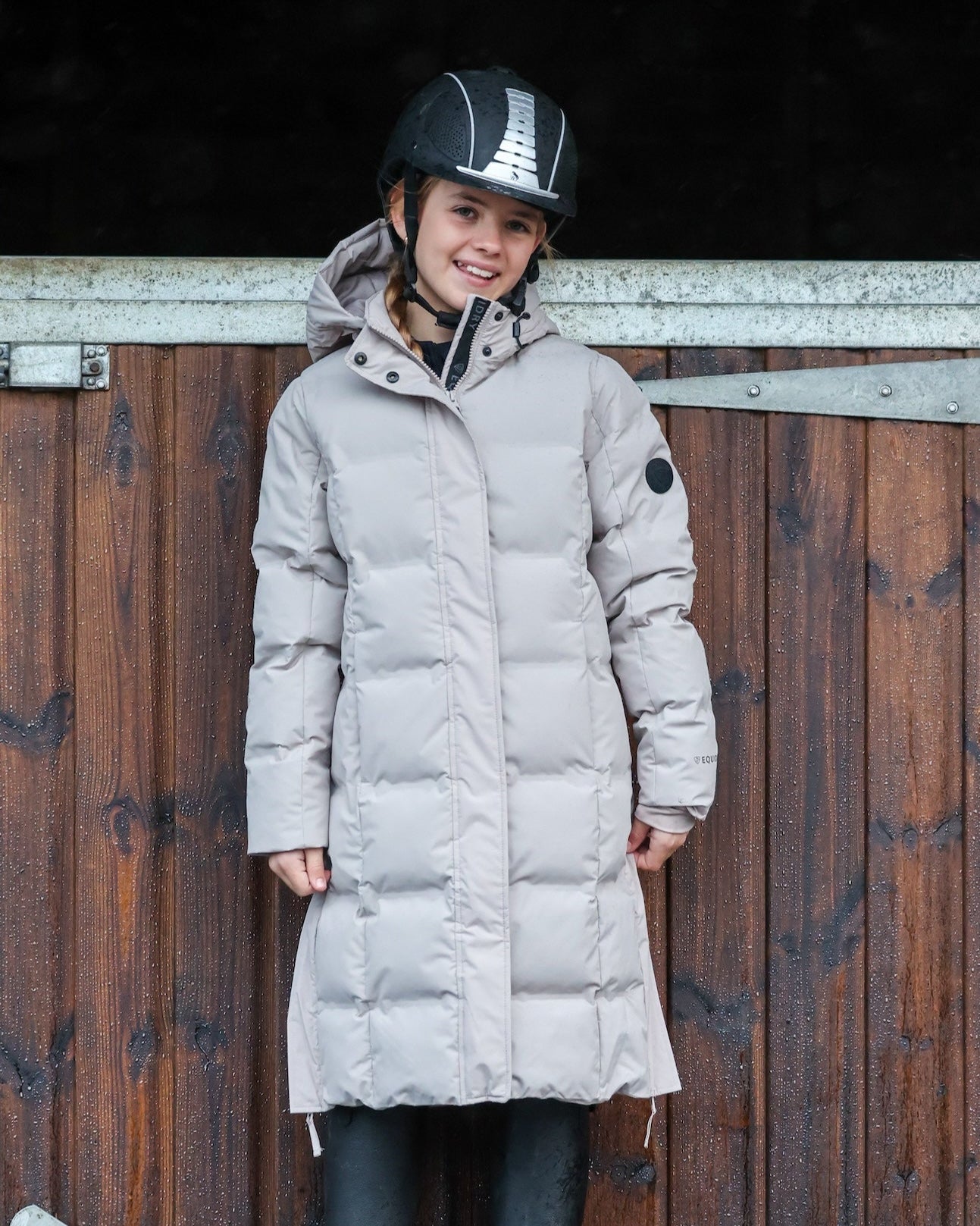 EQUIDRY Thora Waterproof Riding Puffer Girl's Sand