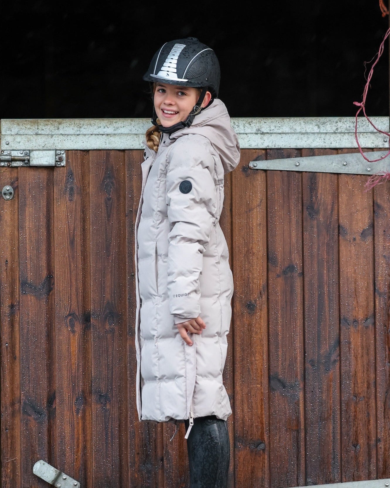 EQUIDRY Thora Waterproof Riding Puffer Girl's Sand