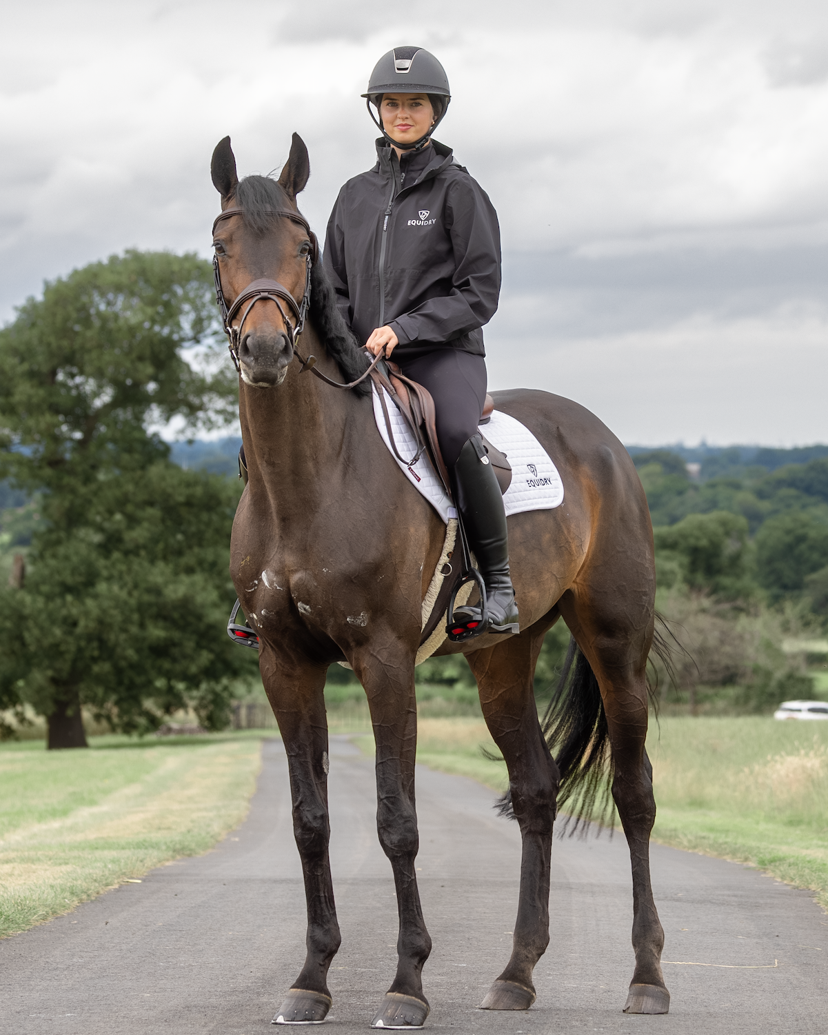 EQUIDRY Nimbus Waterproof Pack Away Jacket Women's Black