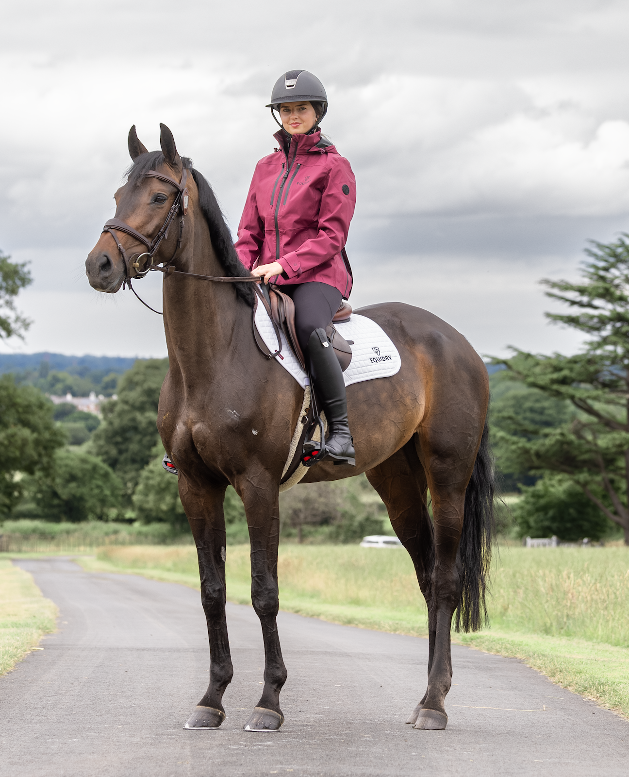 EQUIDRY Varsha Waterproof Riding Jacket Women's Plum