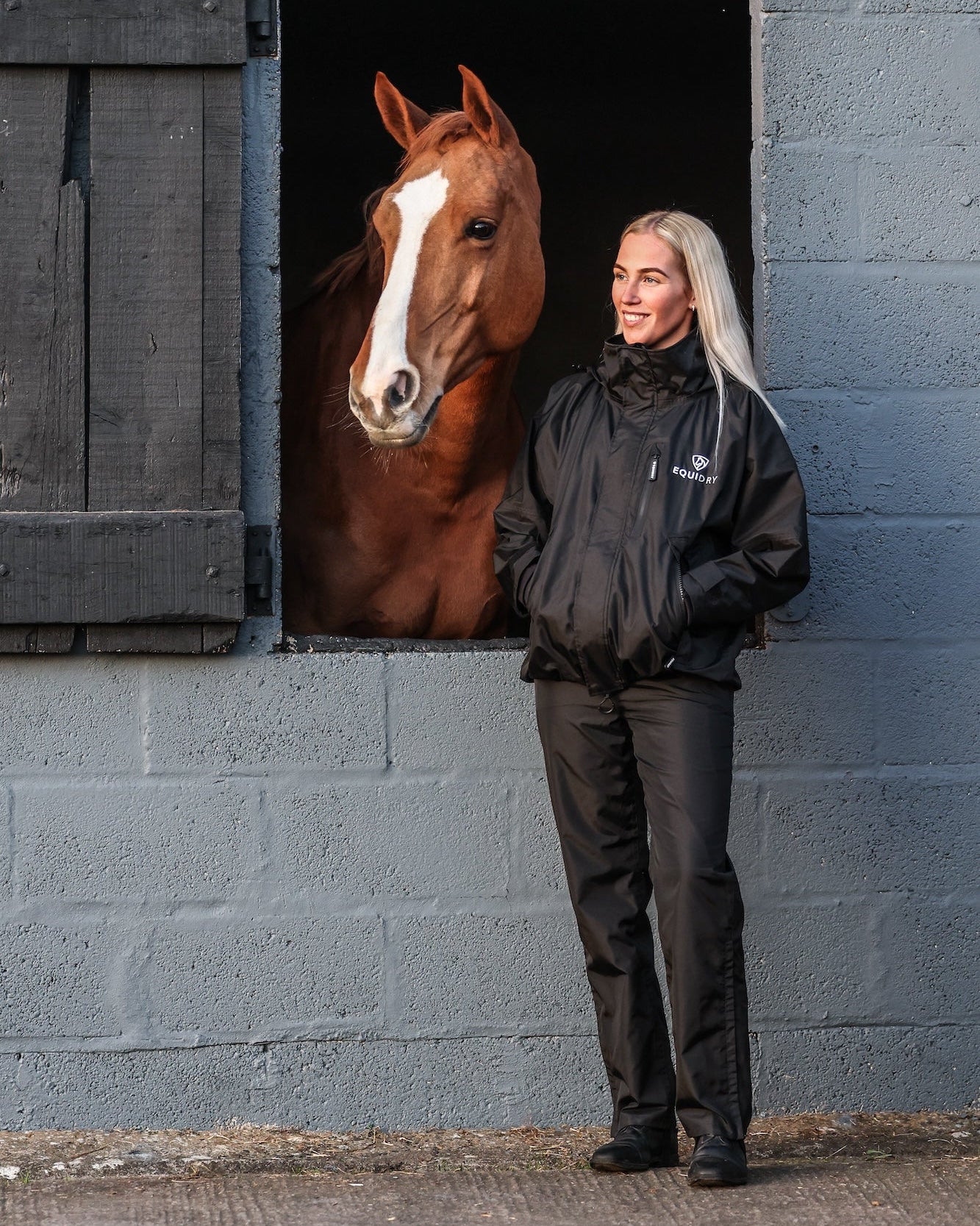 EQUIDRY Shortie Women's Thin Fleece Black/Black