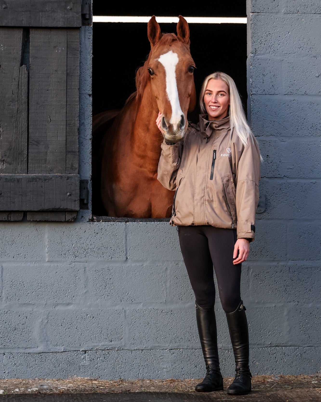 EQUIDRY Shortie Women's Thin Fleece Taupe