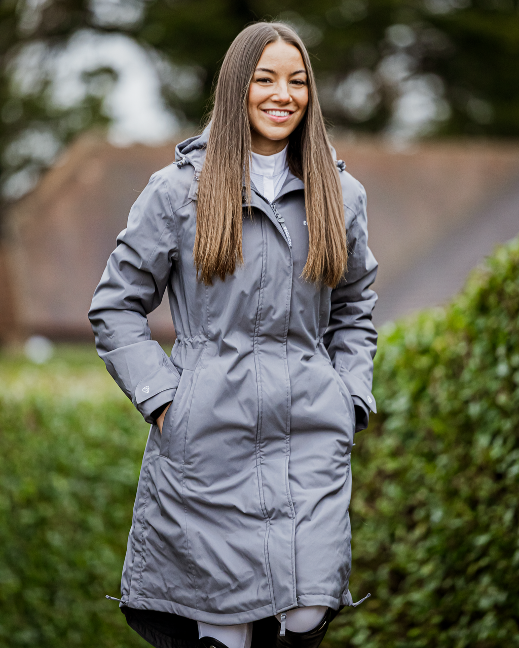 EQUIDRY Bronte Waterproof Riding Coat Women's Grey