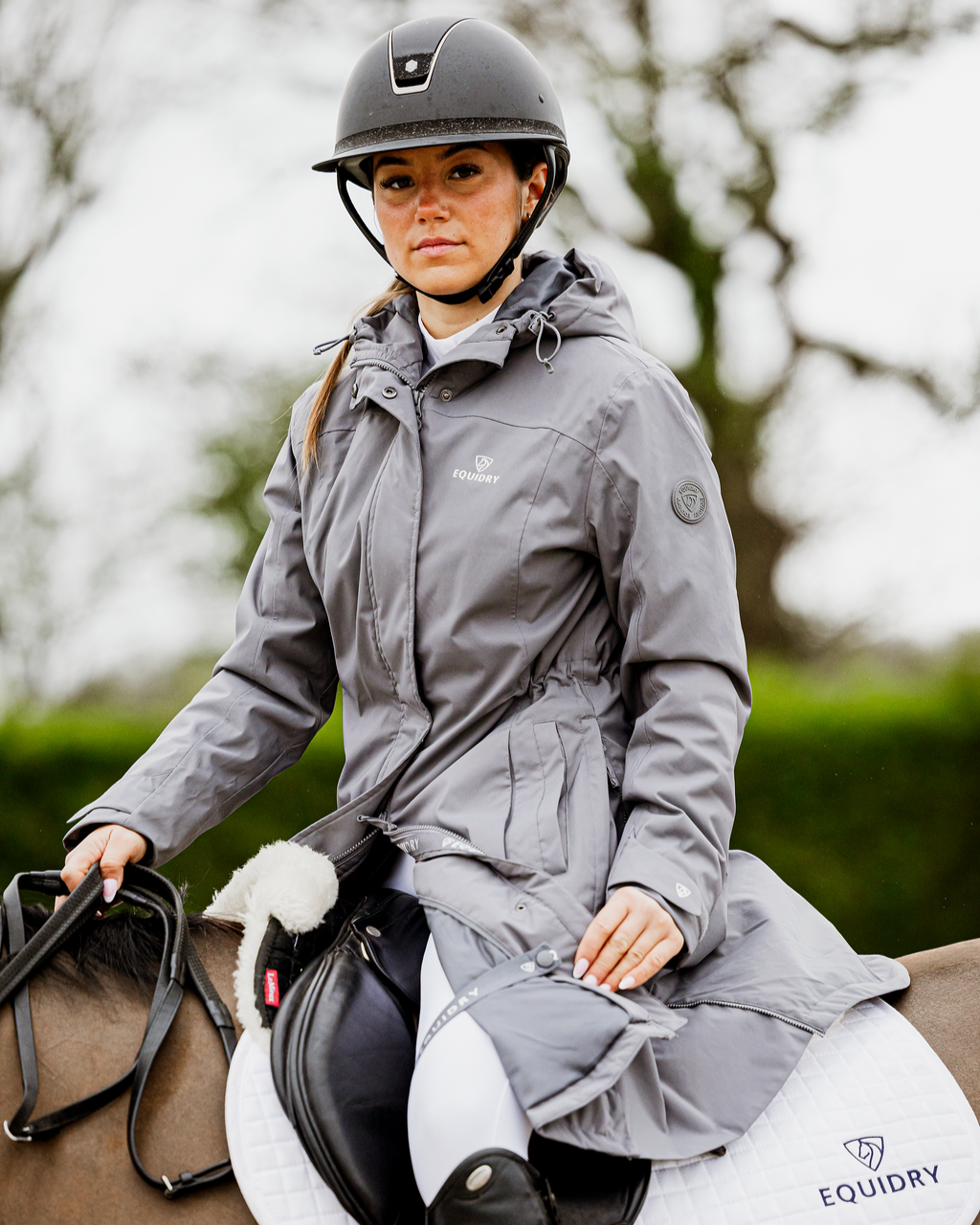 EQUIDRY Bronte Waterproof Riding Coat Women's Grey