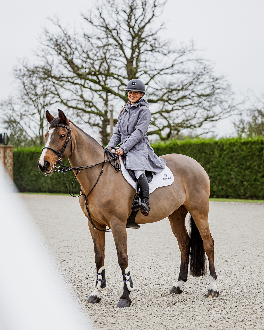 EQUIDRY Bronte Waterproof Riding Coat Women's Grey
