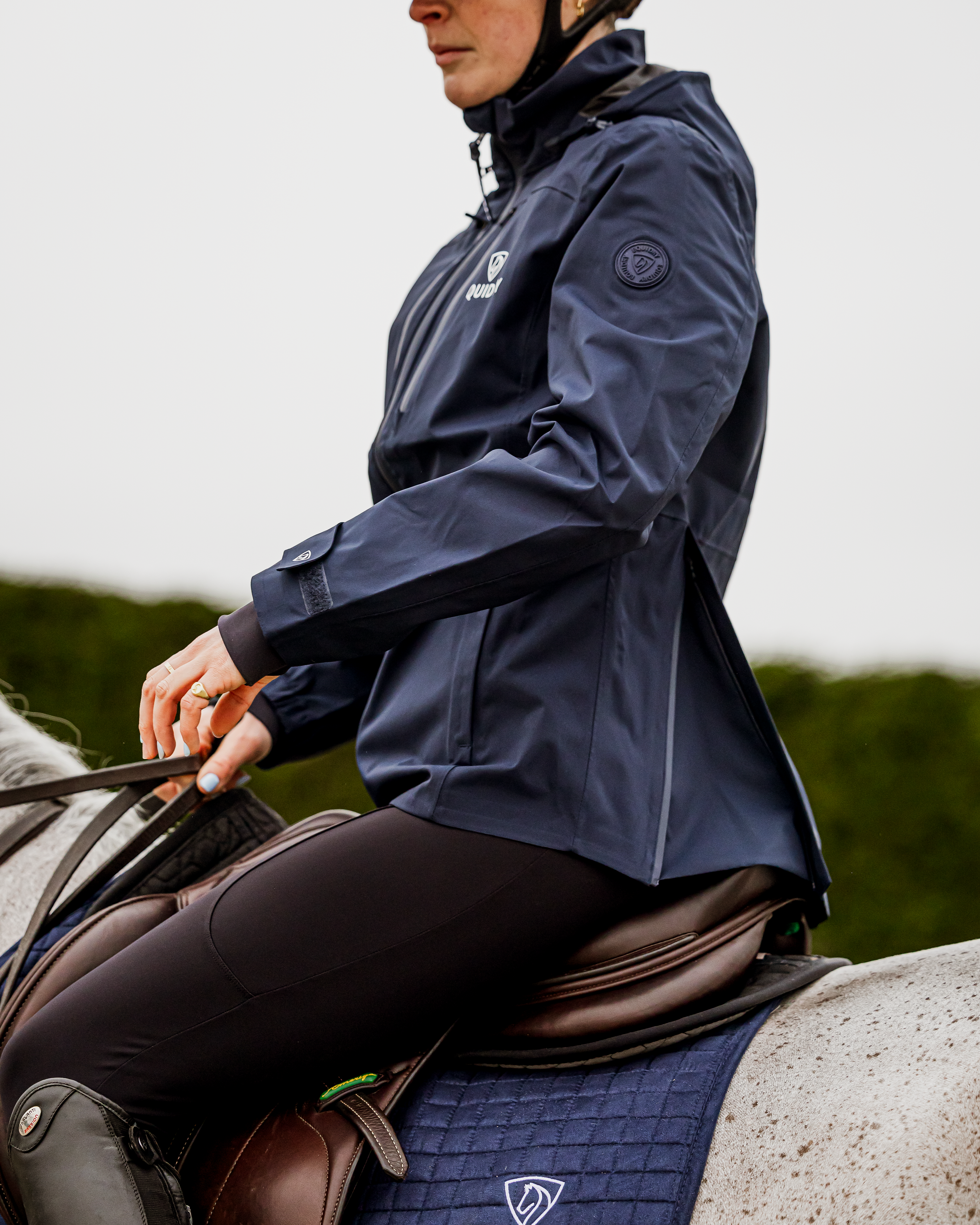 EQUIDRY Varsha Waterproof Riding Jacket Women's Navy