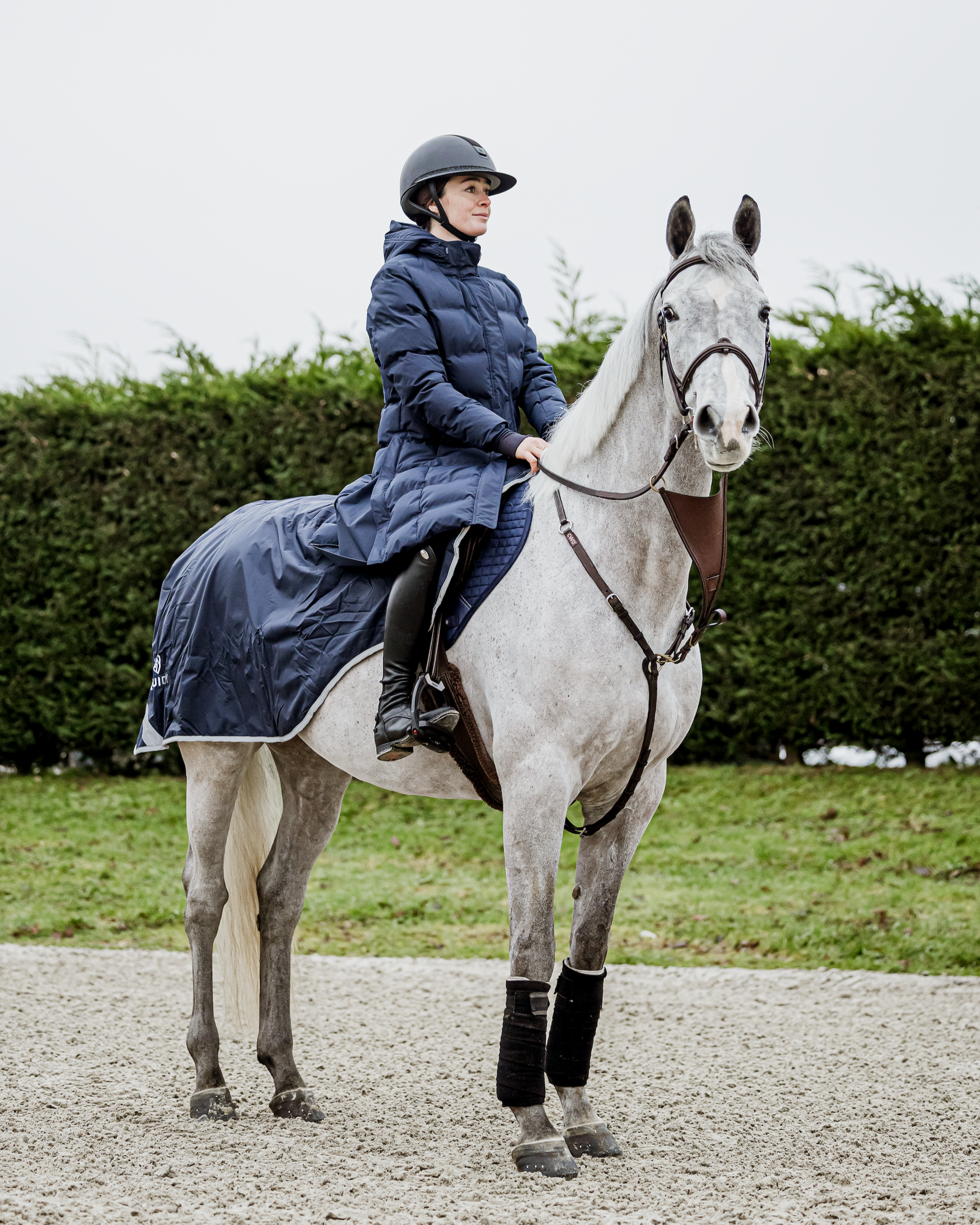 EQUIDRY Waterproof Exercise Sheet Thick Navy/Navy