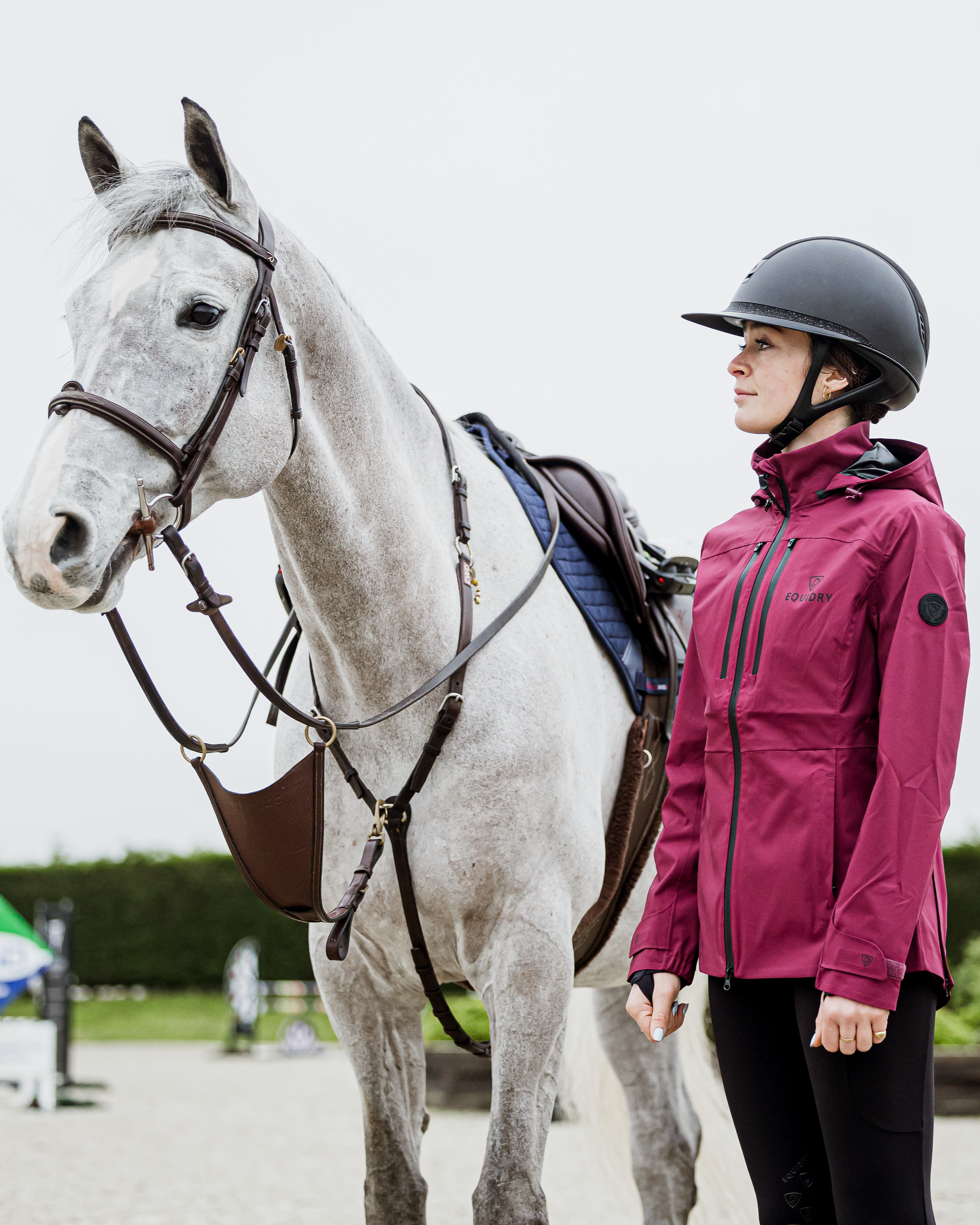 EQUIDRY Varsha Waterproof Riding Jacket Women's Plum