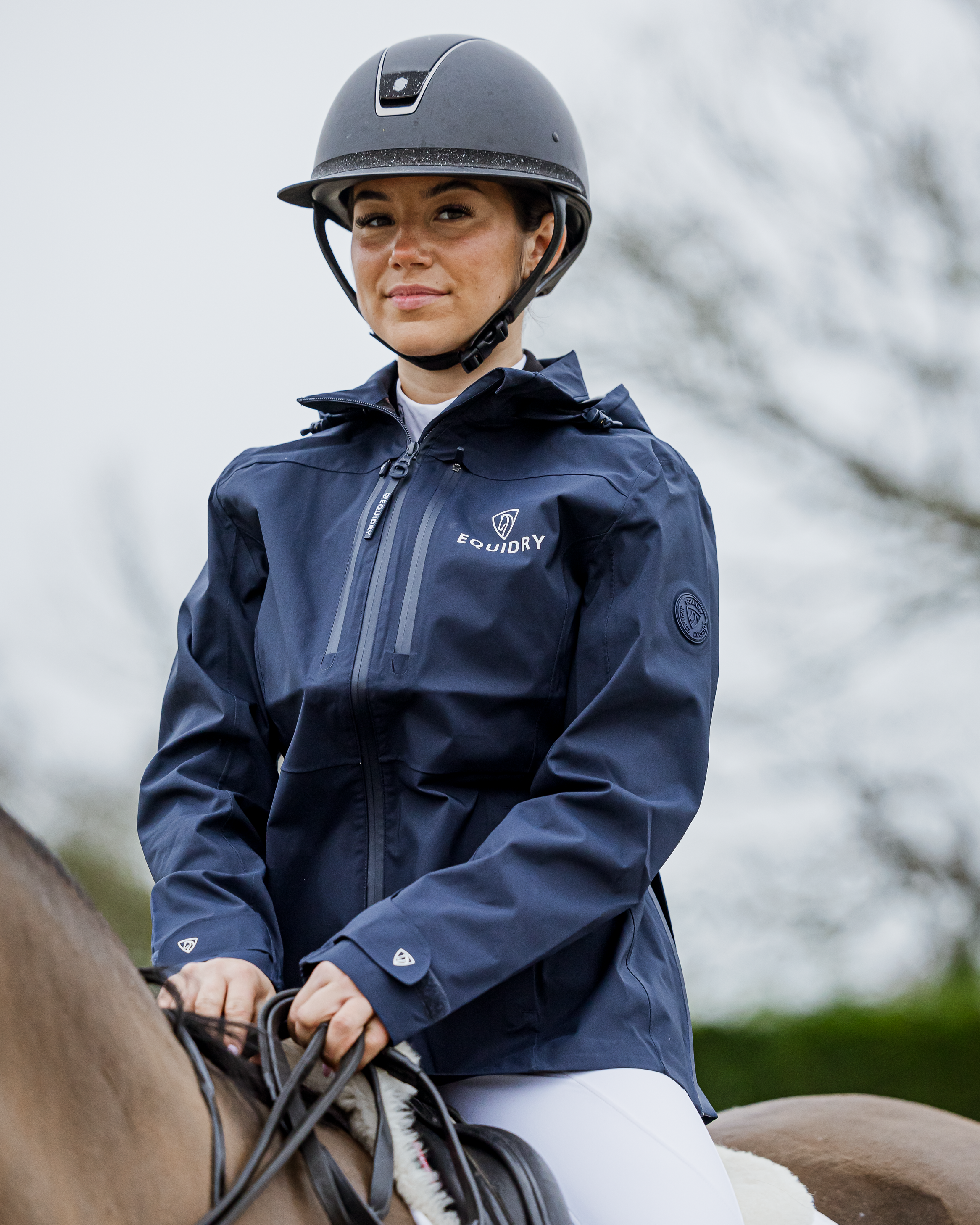 EQUIDRY Varsha Waterproof Riding Jacket Women's Navy
