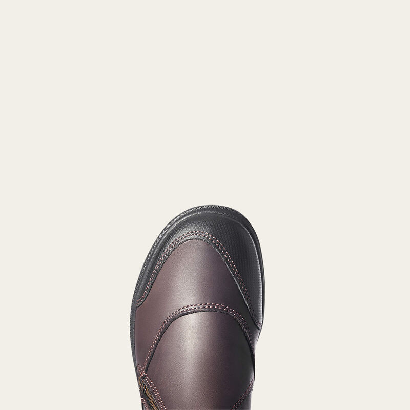 Ariat Women's Barnyard Side Zip Boot Brown UK 7: Durable & Versatile Riding/Work Boot - View from above