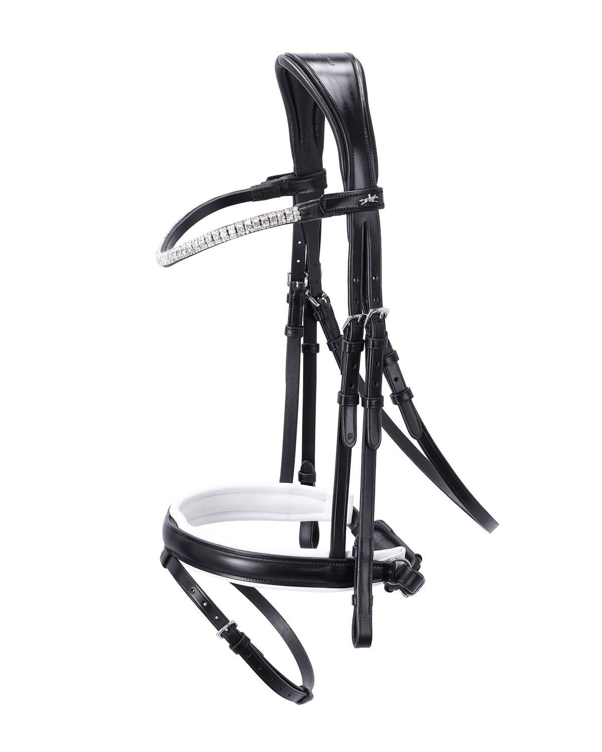 Schockemohle Bridle Malaga black/white/silver