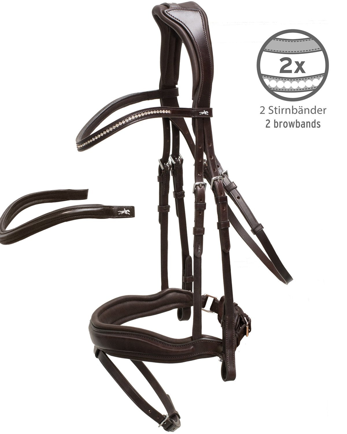 Schockemohle Bridle Stanford espresso/silver