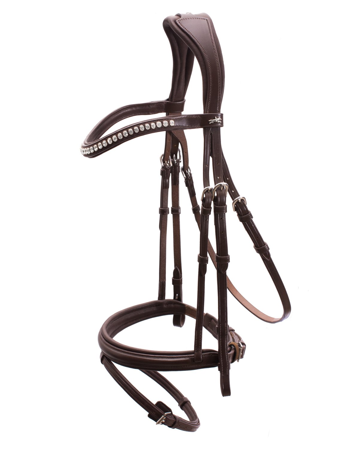 Schockemohle Bridle Rome Select espresso/crystal - Snaffle Bridle Horse Leatherwork VB