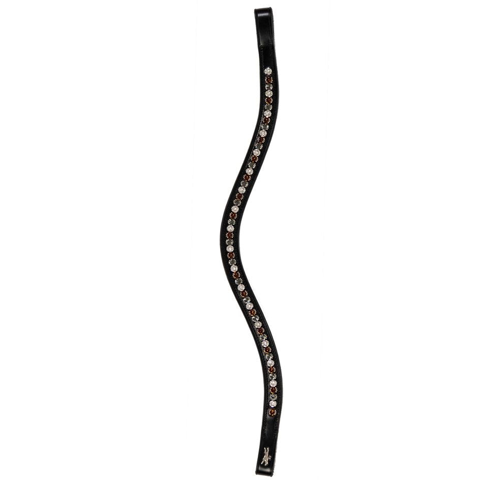 Schockemohle Browband Diamond Select black/toffee shades