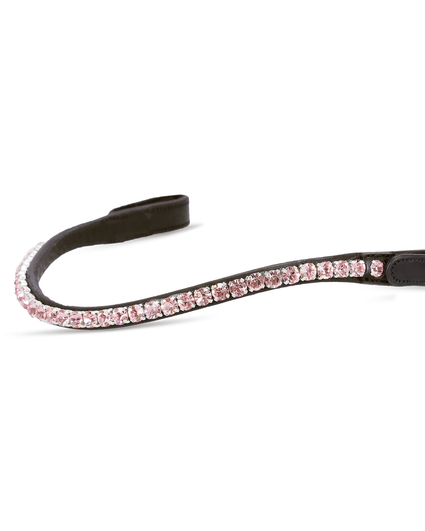 Schockemohle Browband Siena dark brown/rose - Horse Leatherwork VB