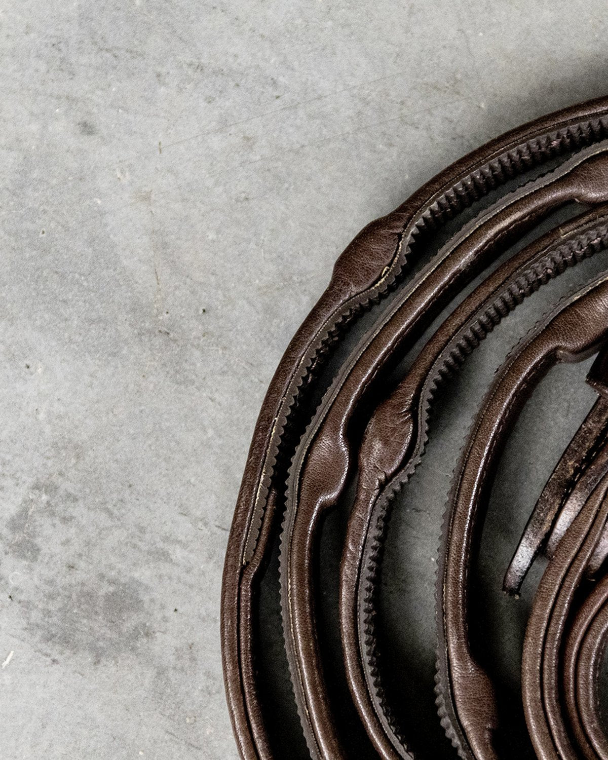 Brown leather horse reins with grip - Schockemöhle Durasoft