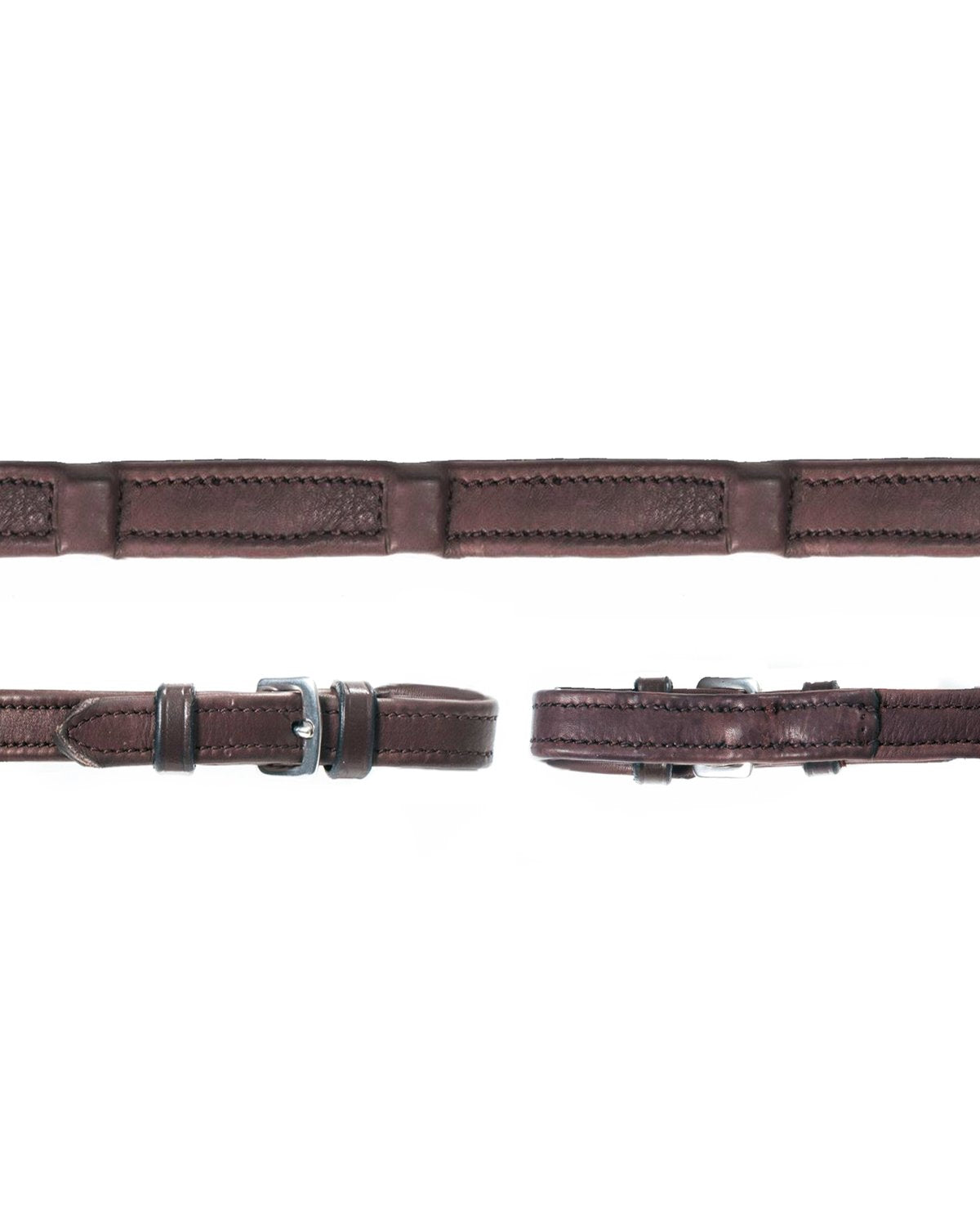 Schockemohle Reins Durasoft Wide dark brown/silver - Leatherwork location-109746323830-outofstock WB