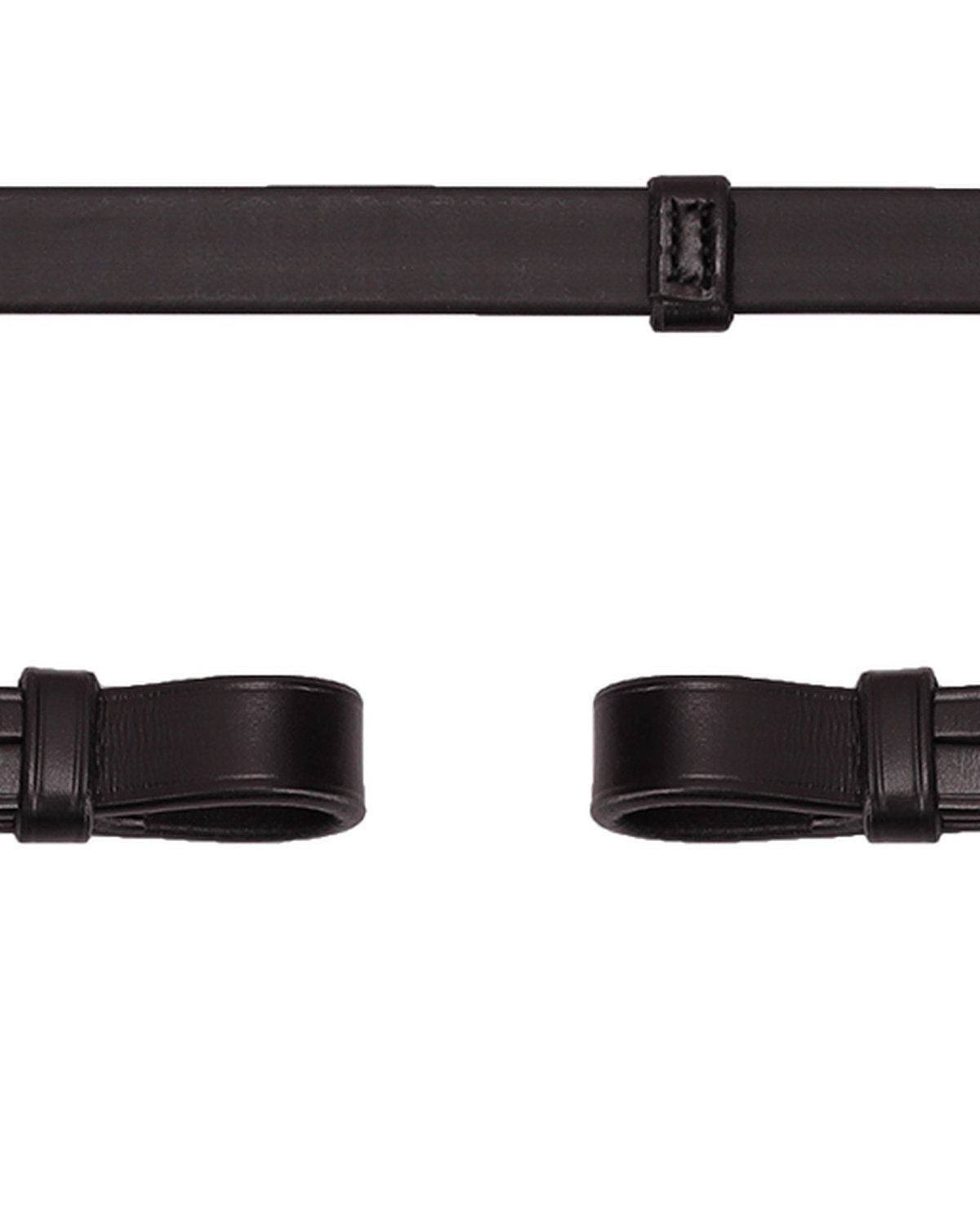 Schockemohle Rubber Reins Soft Rubber Stops Dark Brown/Silver - Equiflair Horse Riding Equestrian