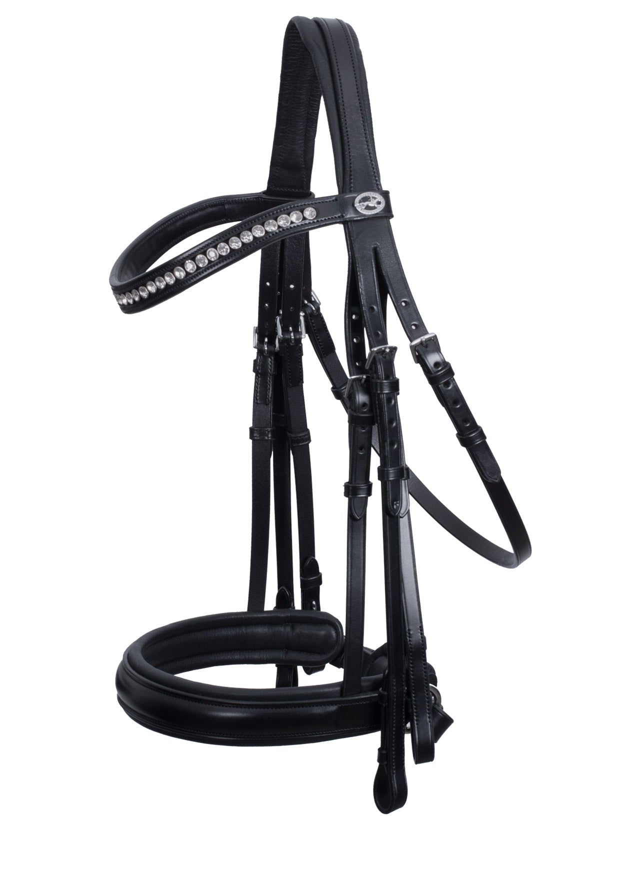 Schockemohle Barcelona Double Bridle Black/Silver | Equiflair