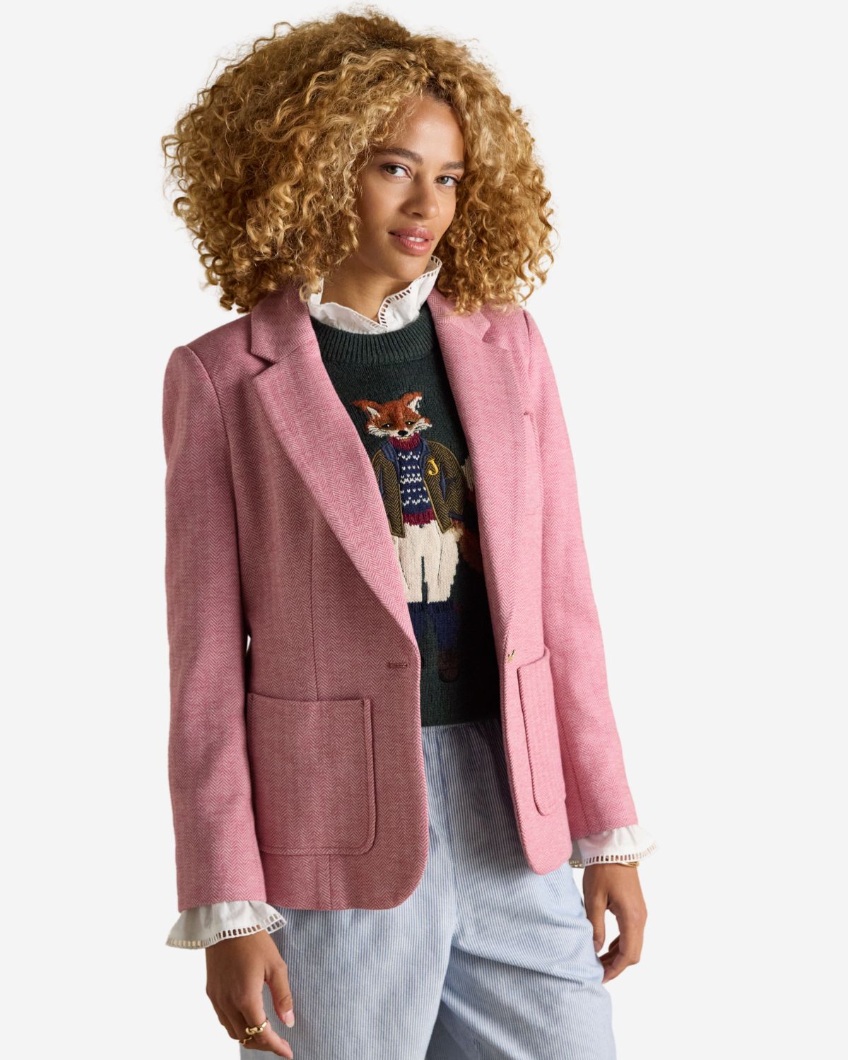 Joules Albury Blazer Pink