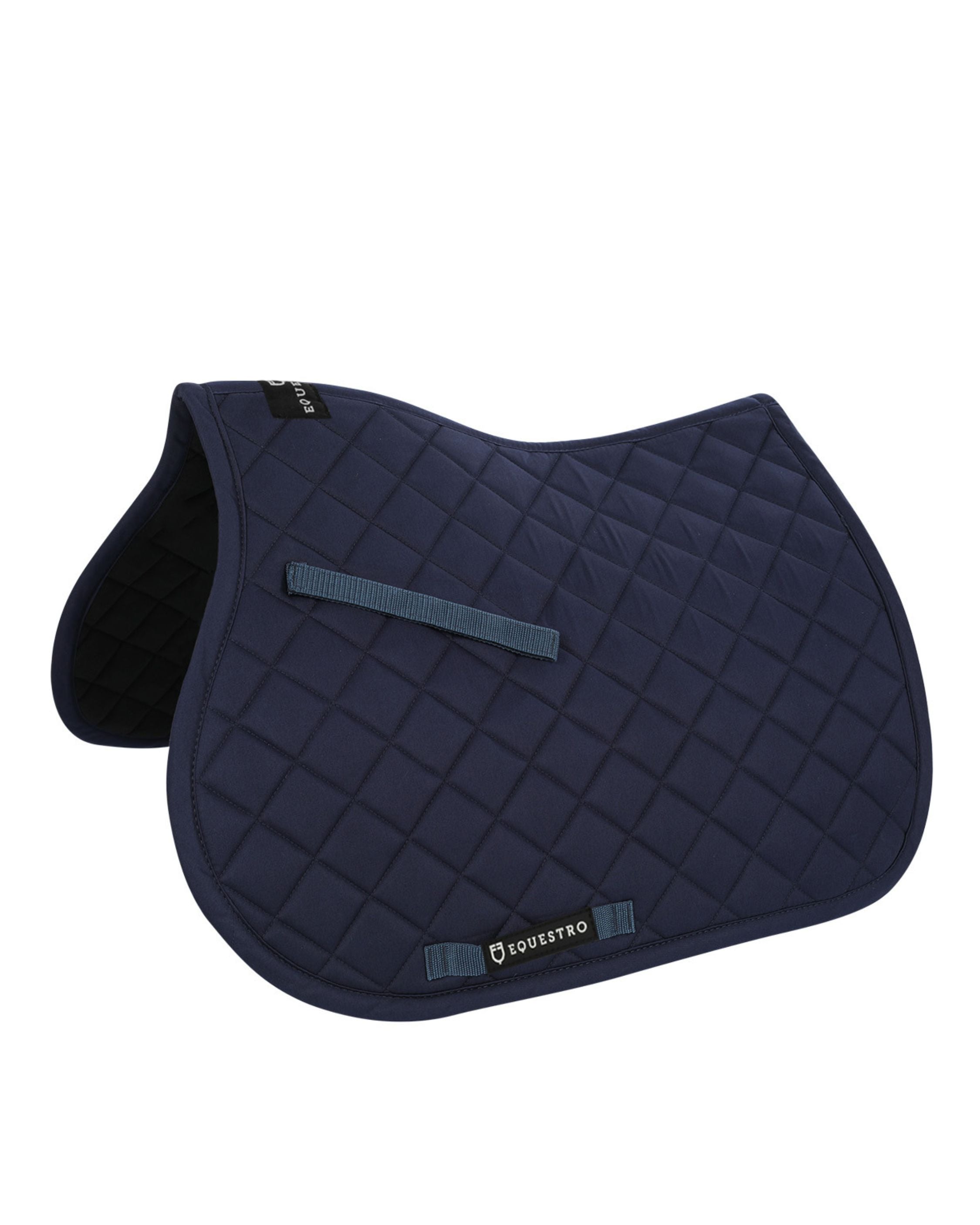 EQUESTRO Jumping Saddle Pad Navy - Cotton Quilted Horse Riding Pad, Equestrian Equipment