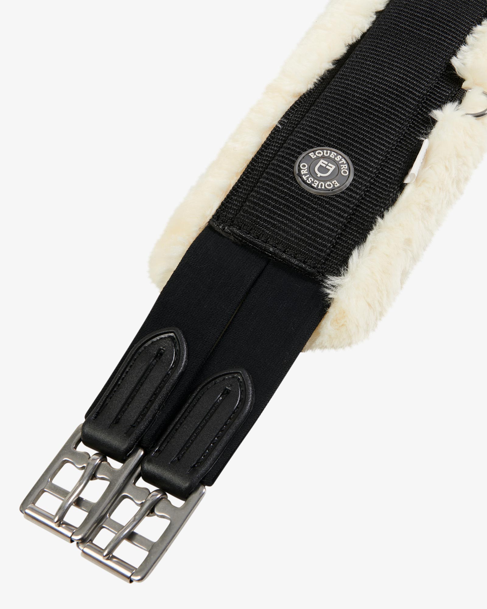 Equestro Candice Jump Girth In Nylon With Synthetic Wool Black