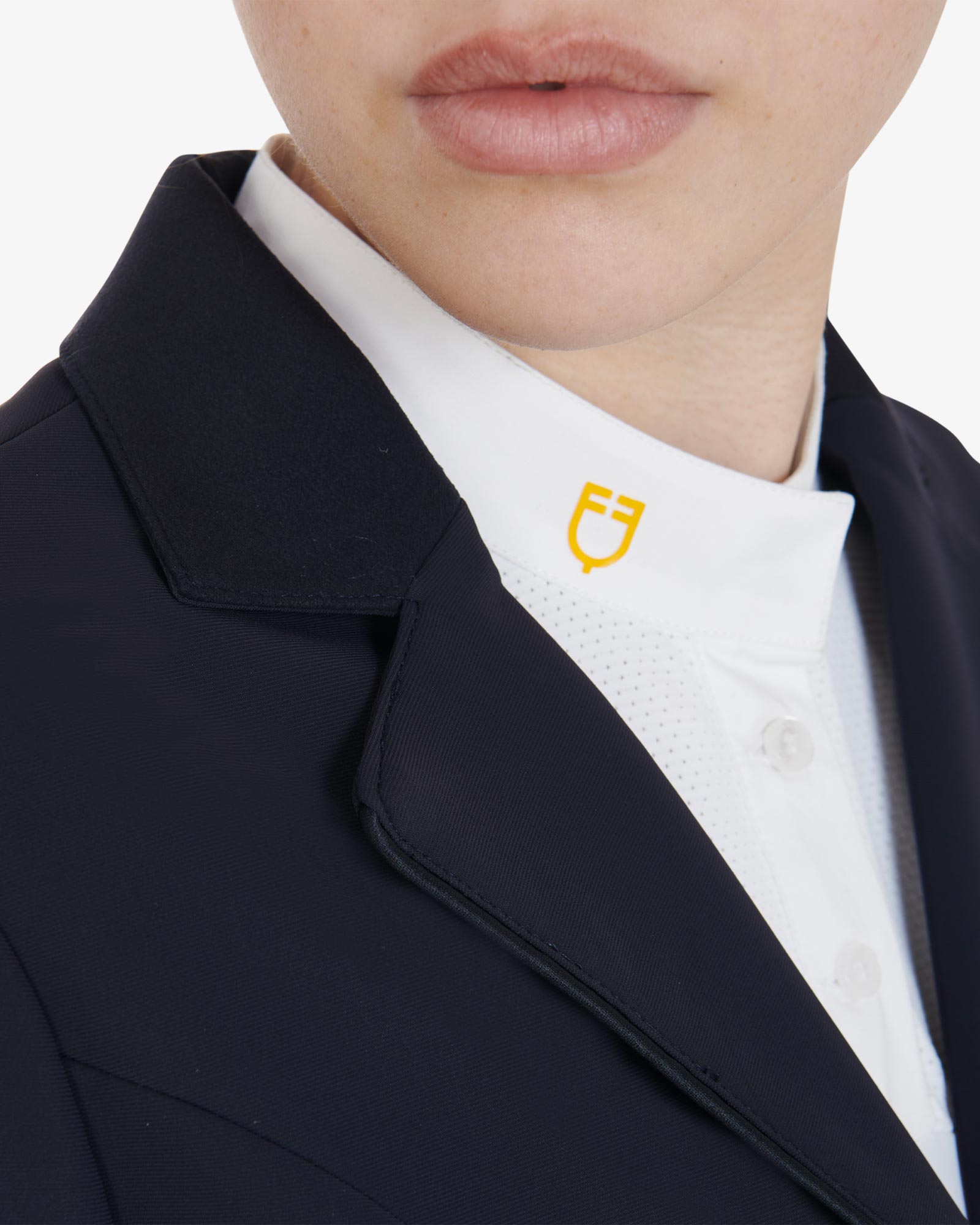 Equestro Women's Three Button Competition Jacket Navy | Equiflair