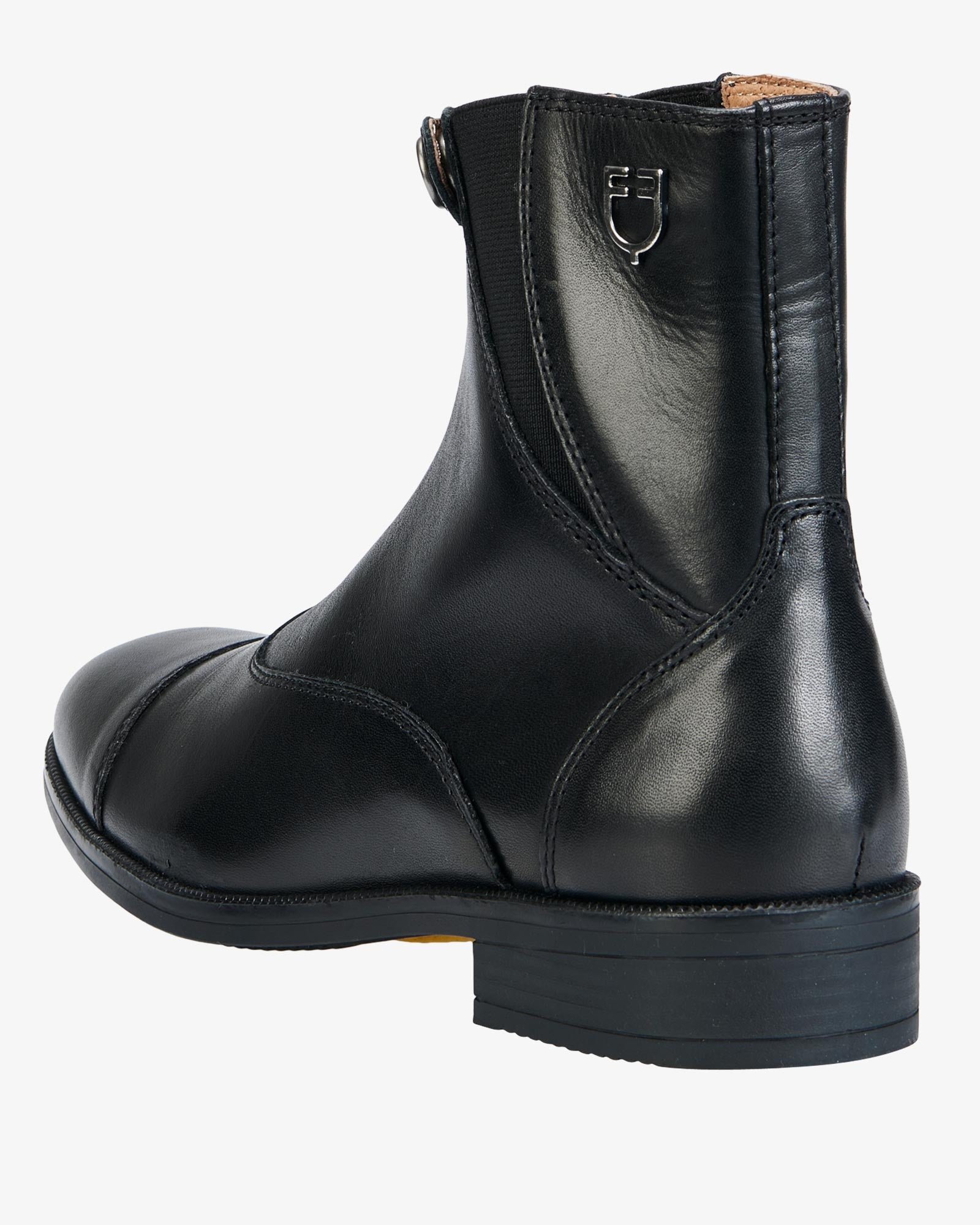 Equestro Unisex Ankle Boots With Front Zip Maximum Comfort Black