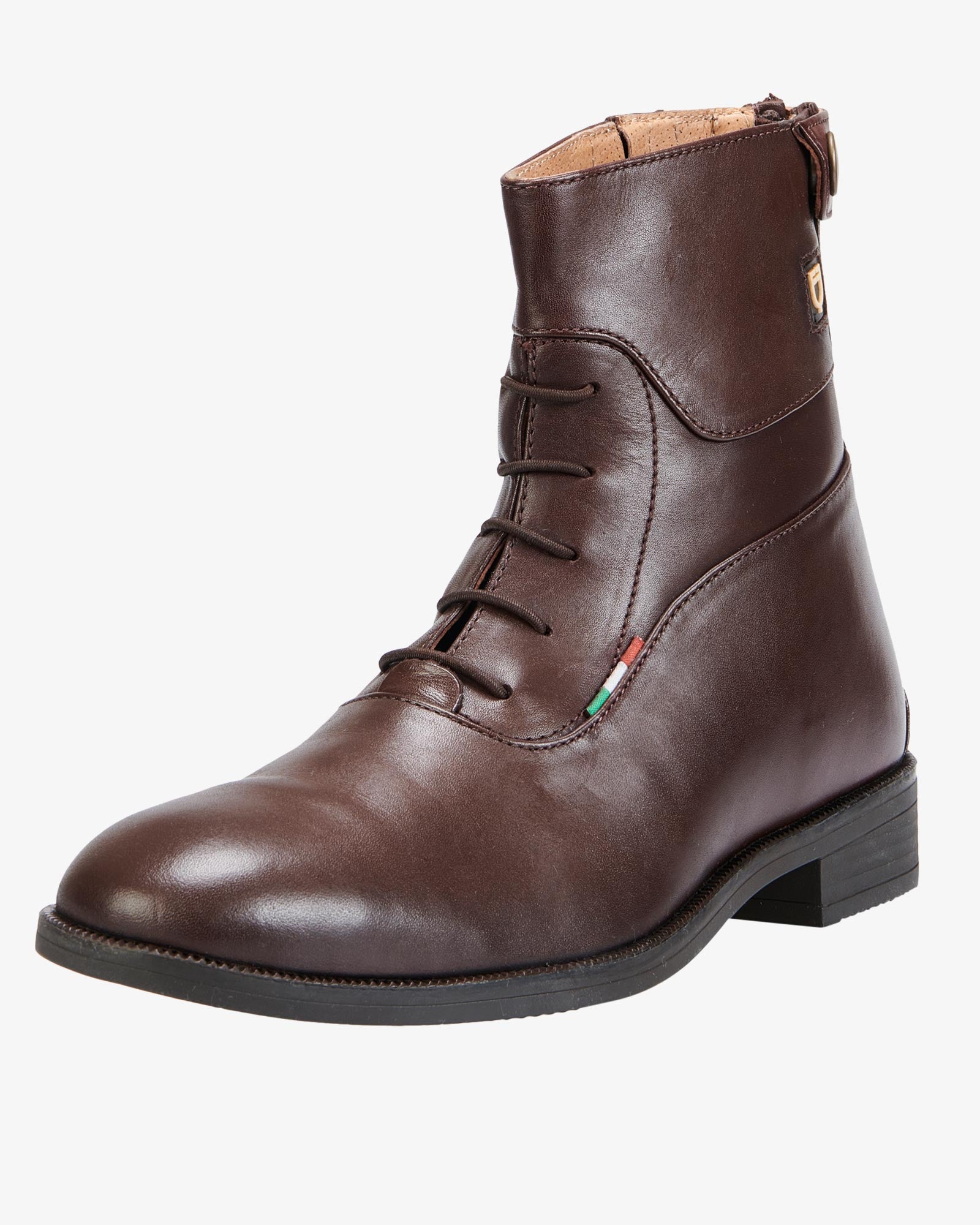 Equestro Vesuna Unisex Ankle Boots With Laces Dark Brown