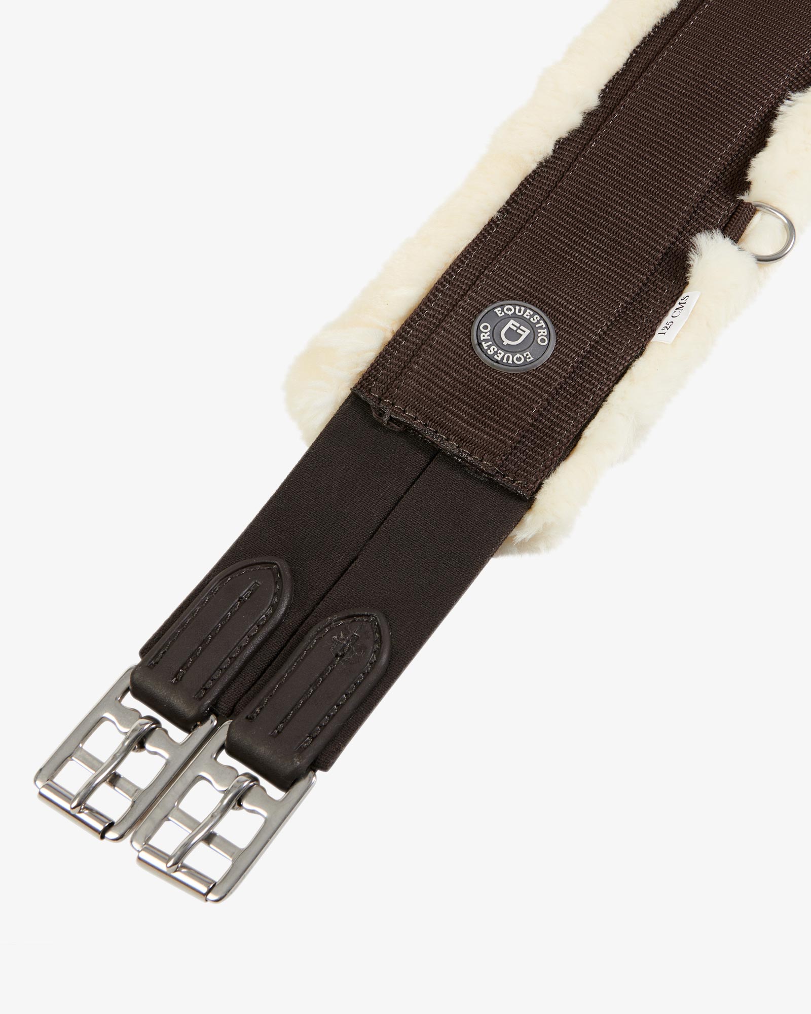 Equestro Candice Jump Girth In Nylon With Synthetic Wool Dark Brown
