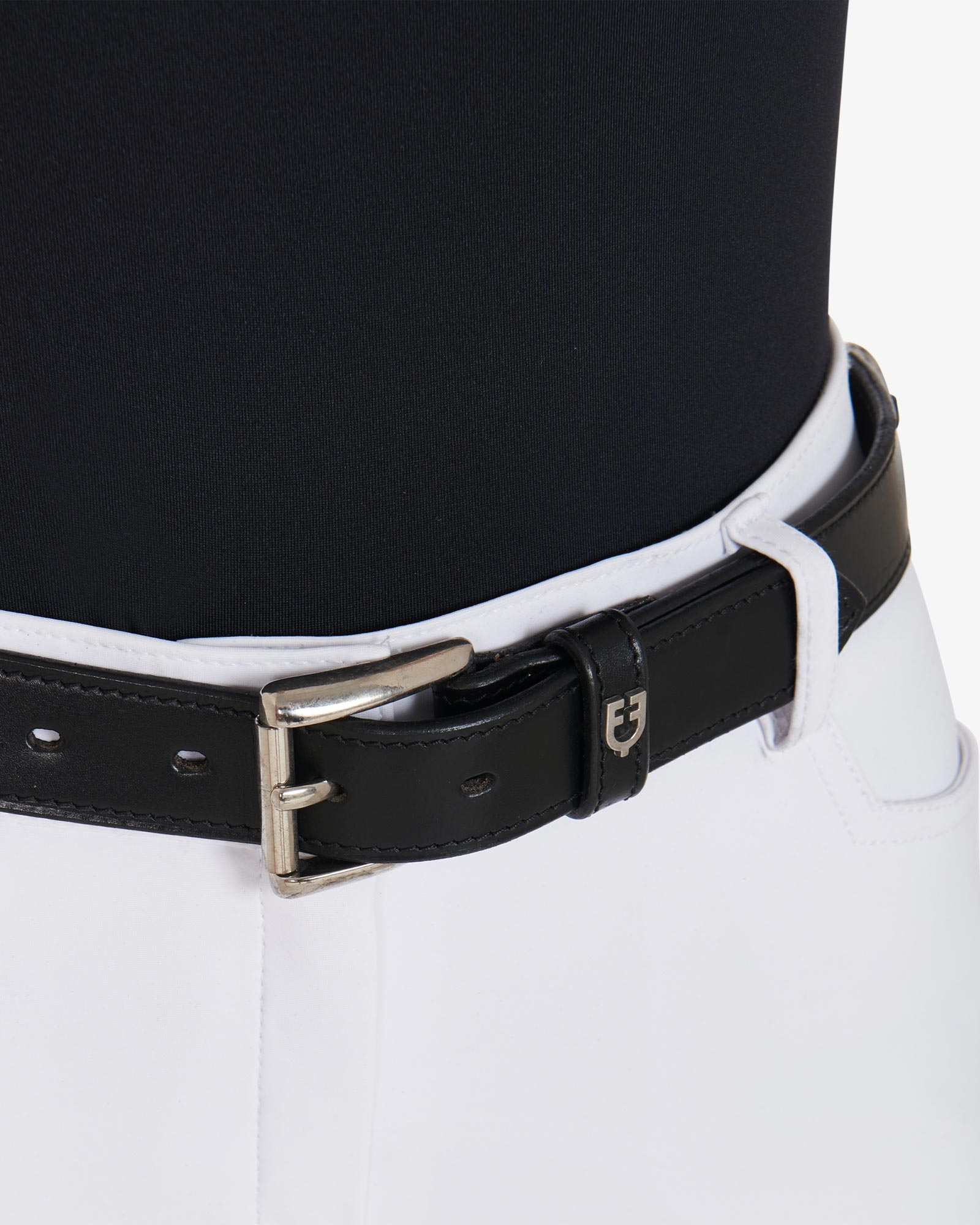 Equestro Leather Belt With Snaffle Bits And Rhinestones Black Silver | Equiflair