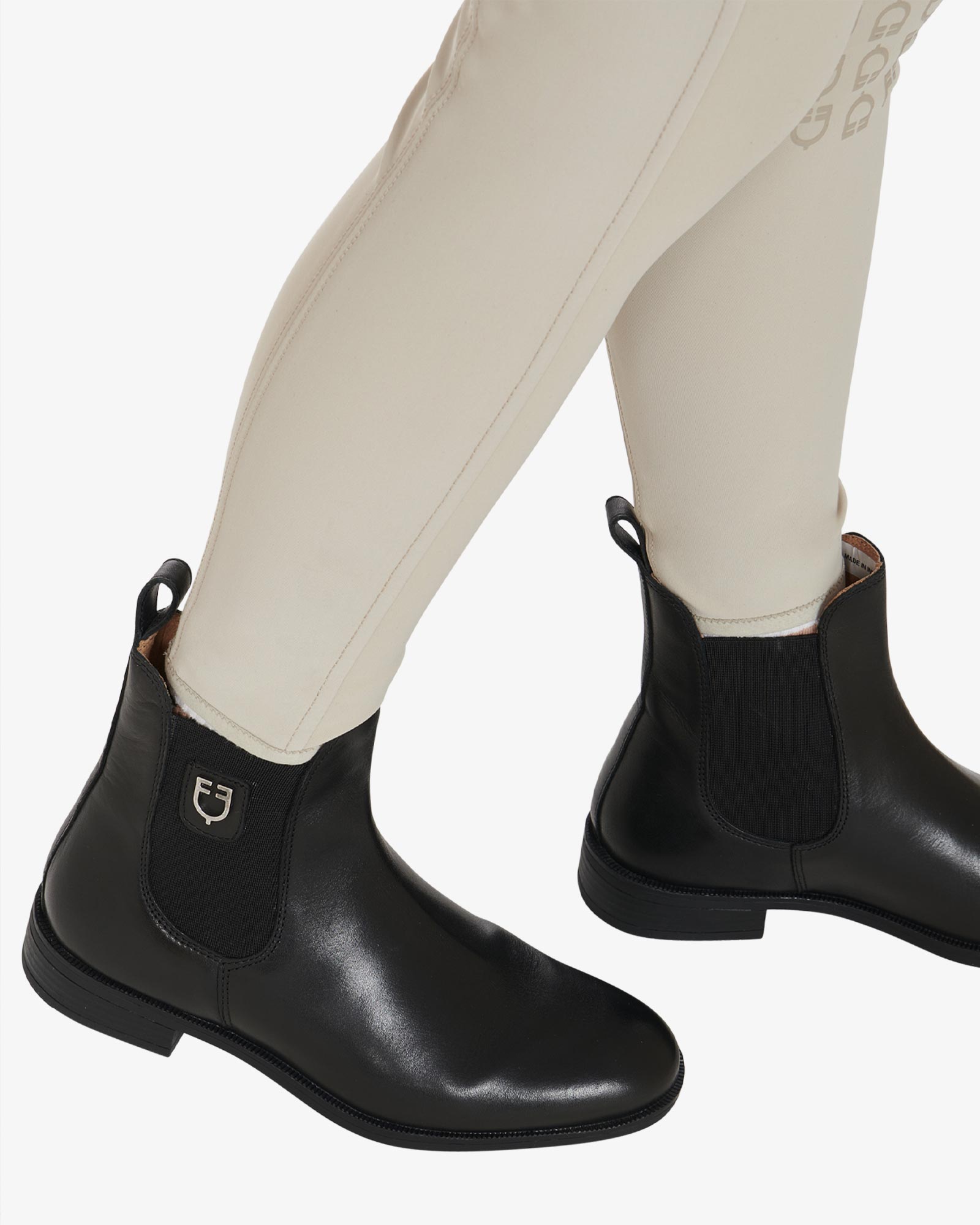 Equestro Unisex Ankle Boots With Side Elastics Black