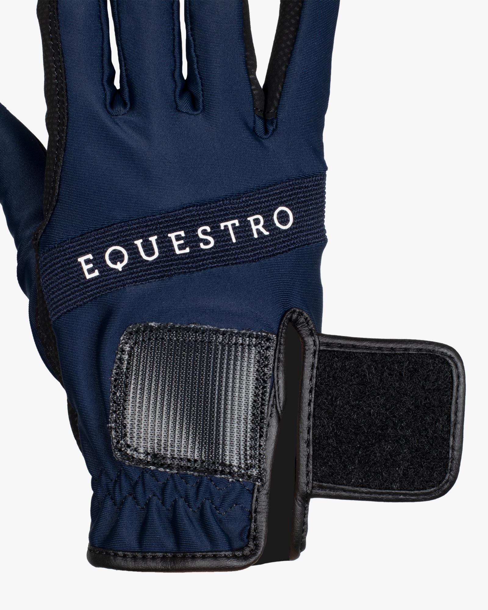 Equestro Gloves In Technical Fabric With Multicolor Logo Navy White
