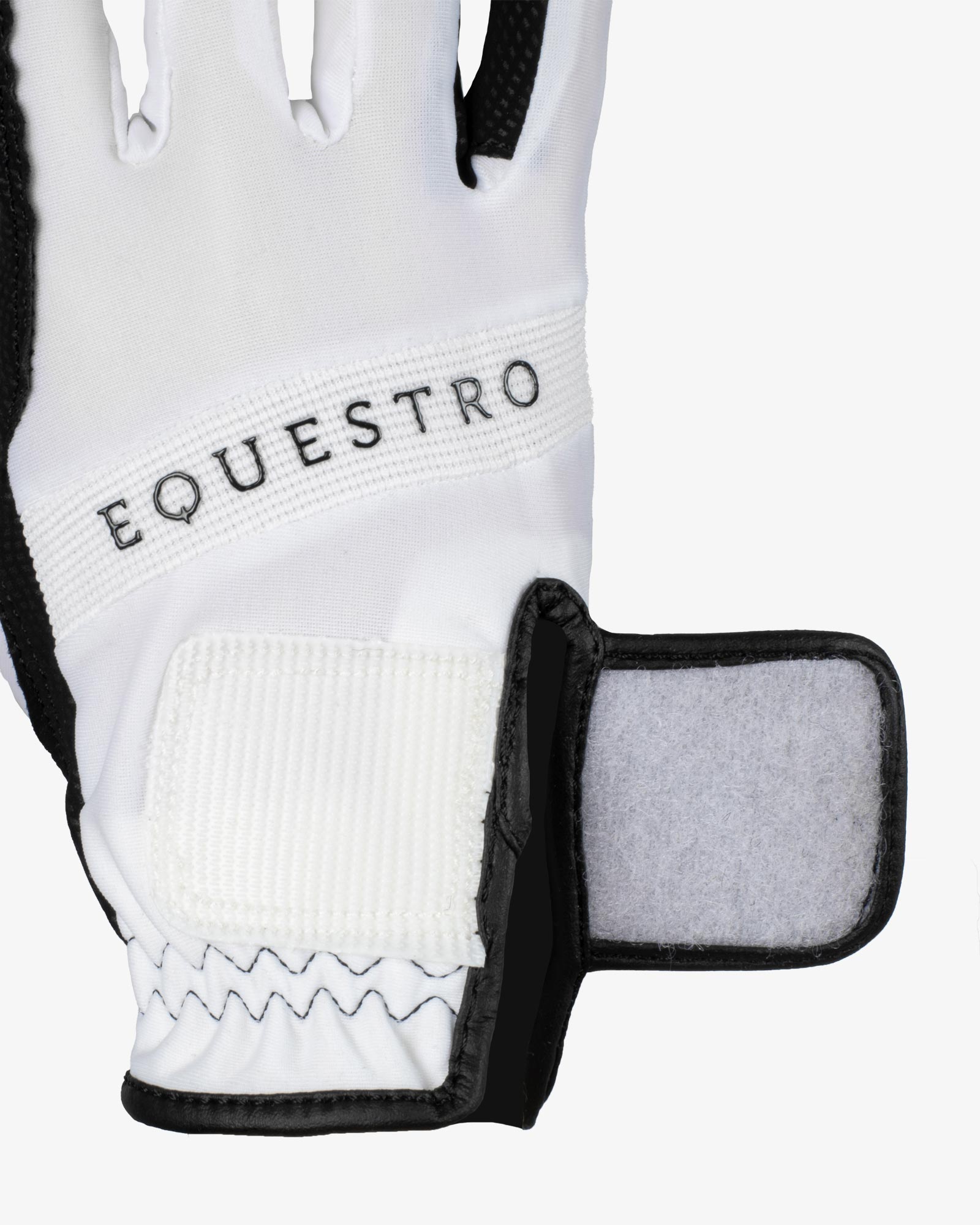 Equestro Gloves In Technical Fabric With Multicolor Logo White Black