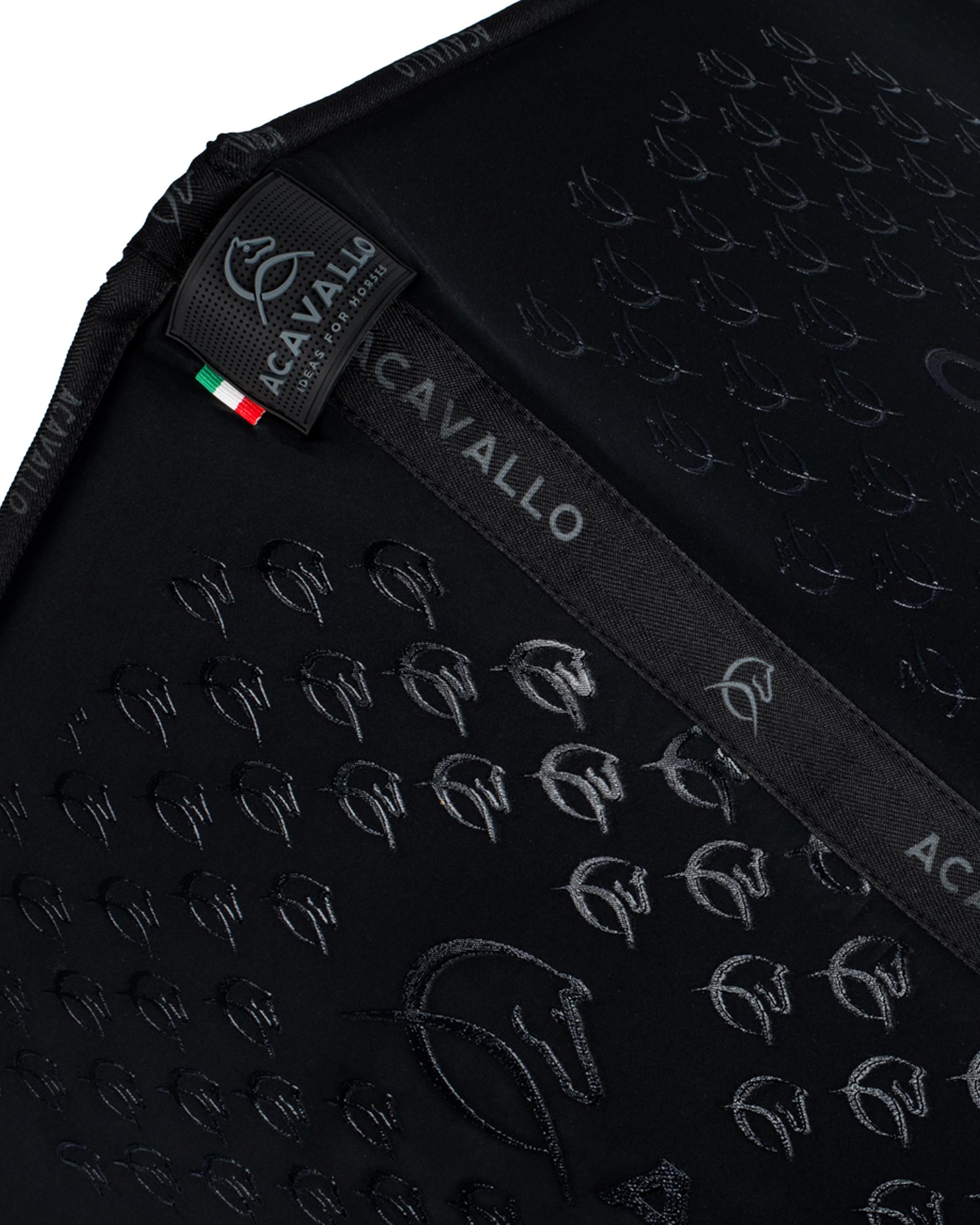Acavallo Saddle Pad Ds Cw-Cs Elastane & Bamboo Silicone Grip Black/Black