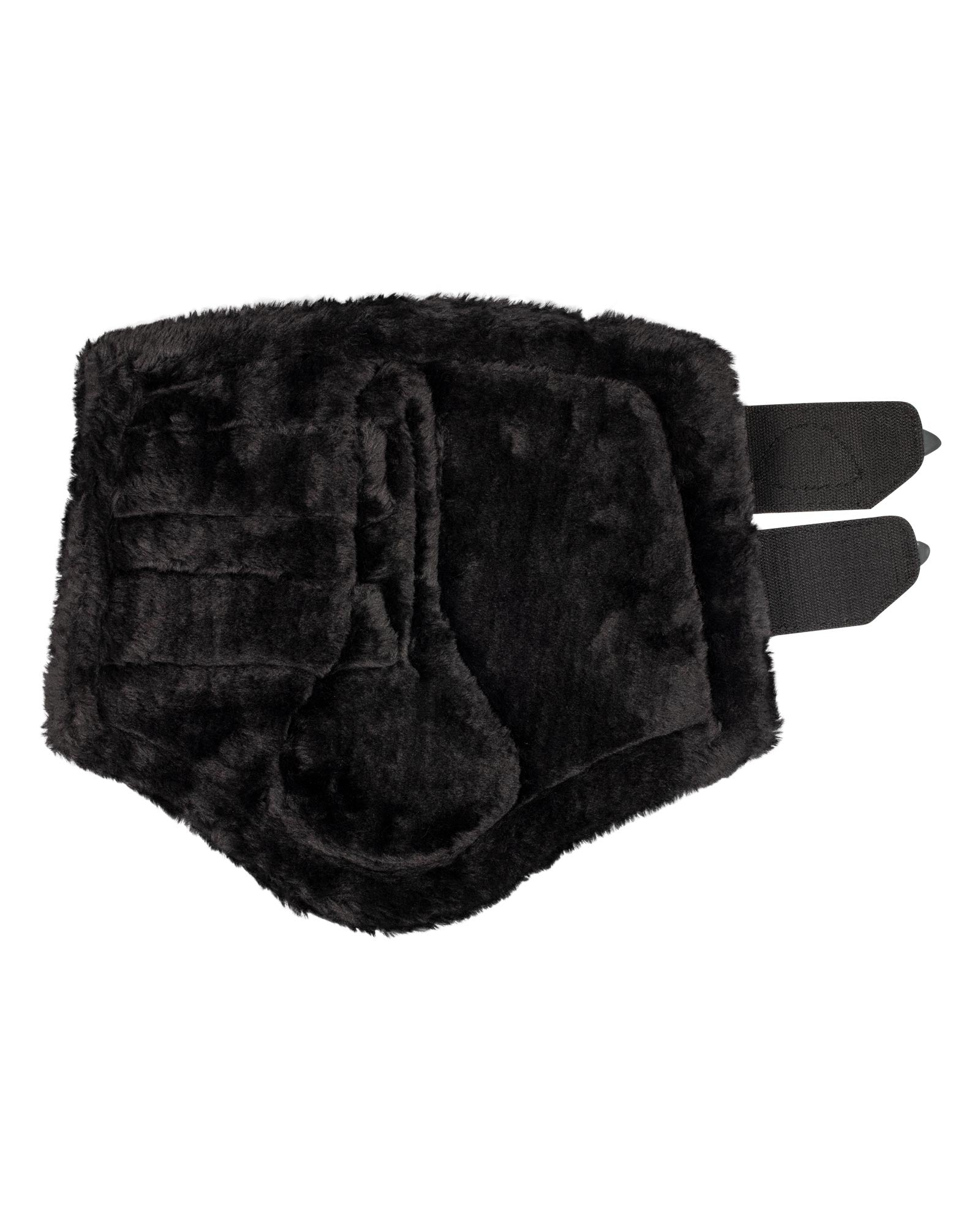 Acavallo Front Brushing Boots Eco-Leather & Faux Sheepskin Black